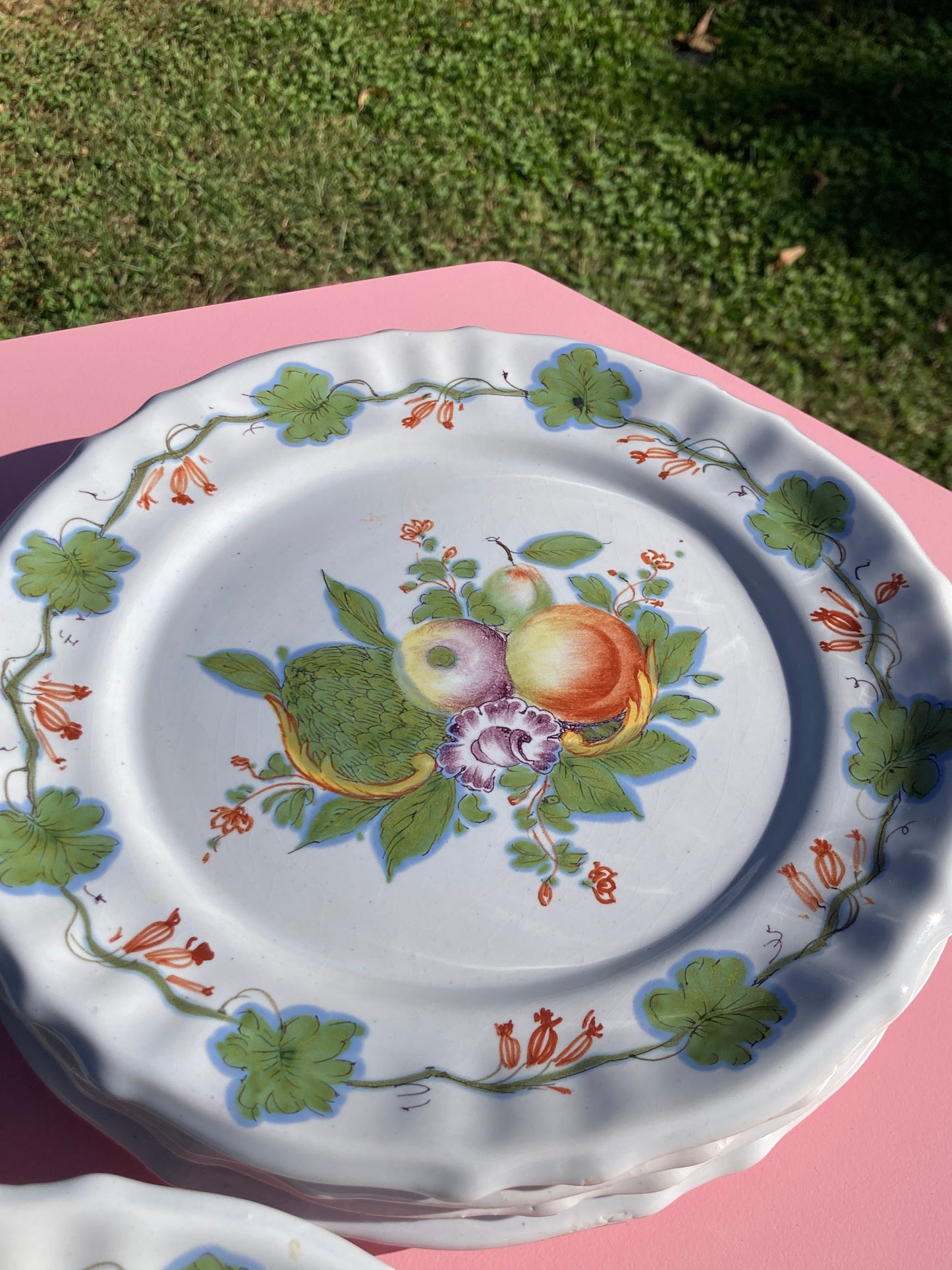 Set di 6 piattini da frutta vintage