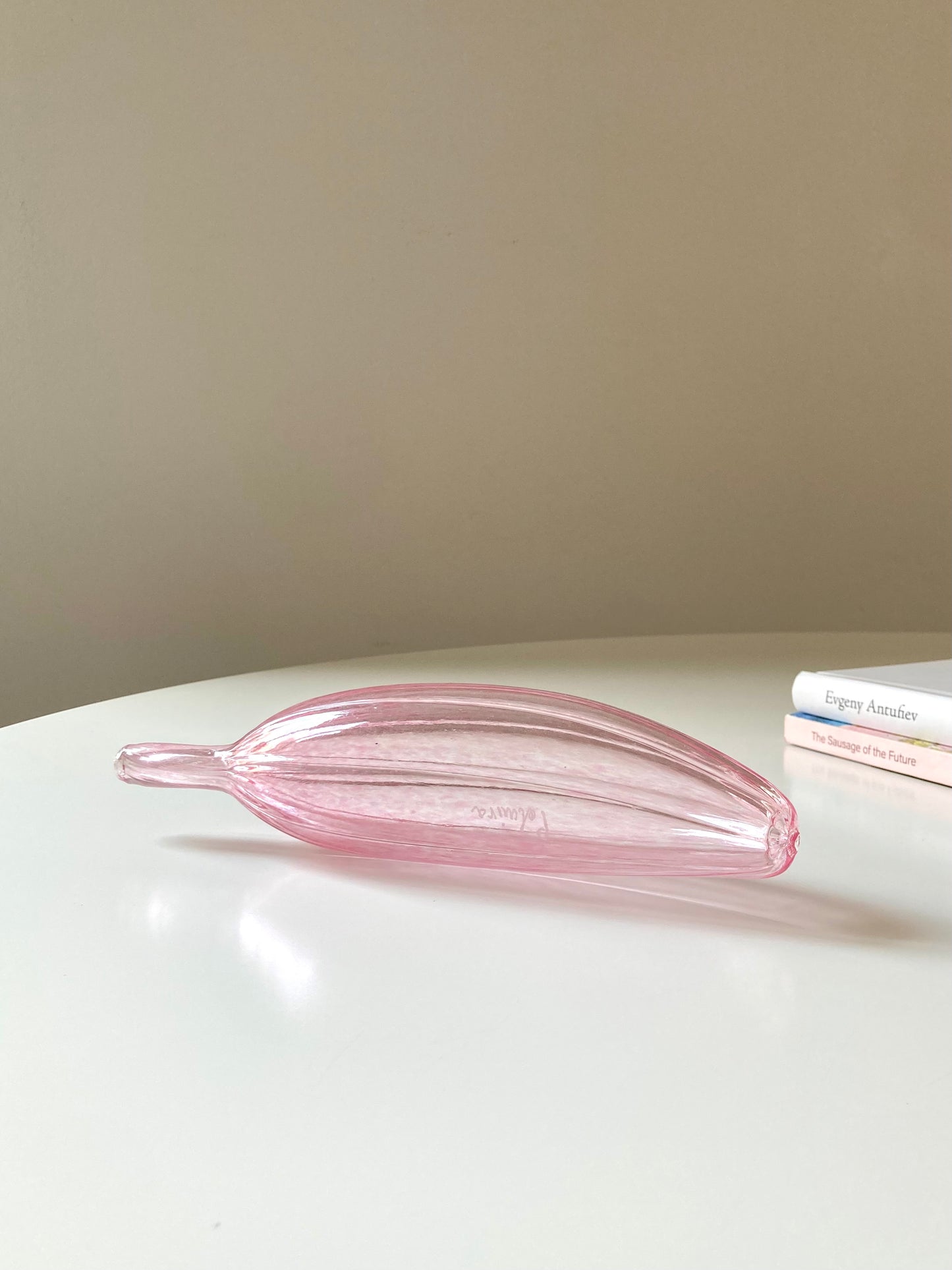 Banana rosa in vetro di Murano
