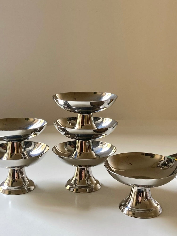 Rental ~ Coppette basse vintage in acciaio