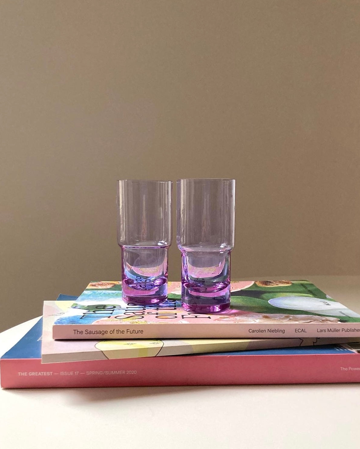 Set di 6 bicchieri vintage in vetro alessandrite