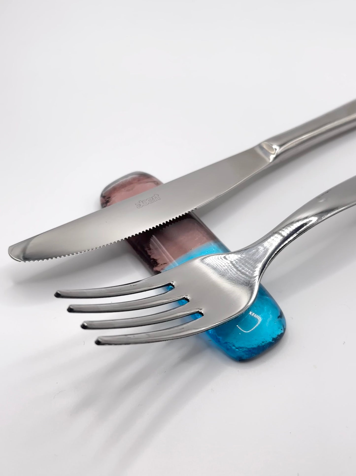 Set di poggia posate vinaccia-blu