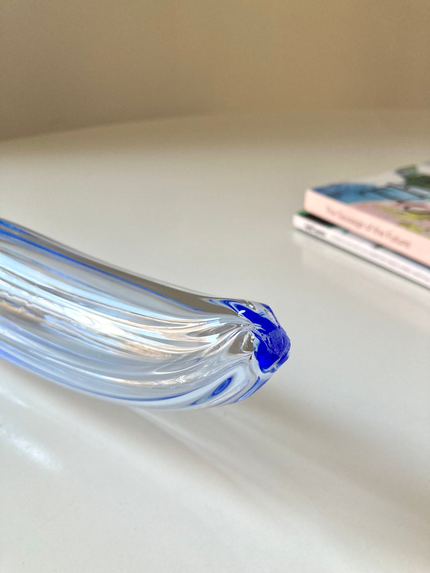 Banana azzurra in vetro di Murano