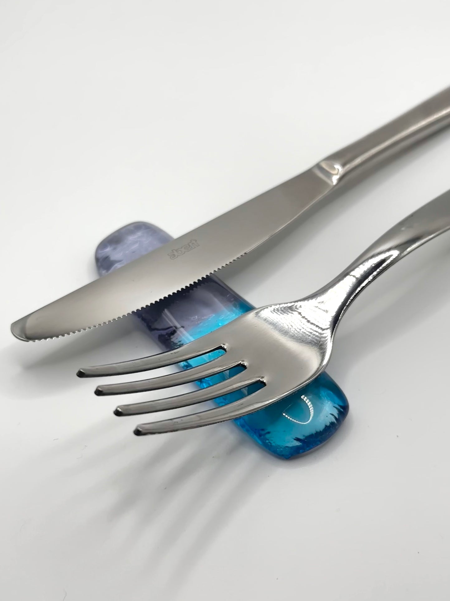 Set di poggia posate blu-lilla