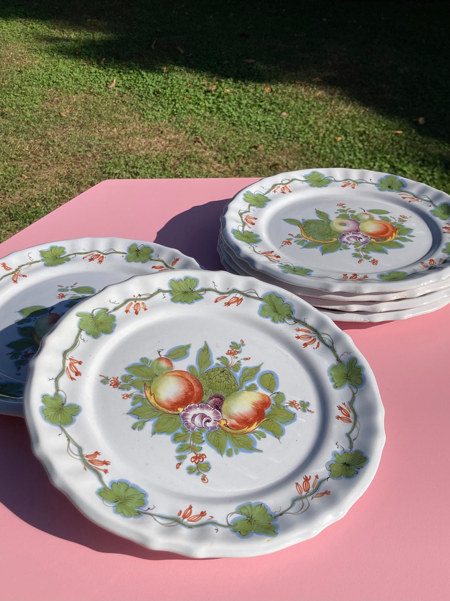 Set di 6 piattini da frutta vintage