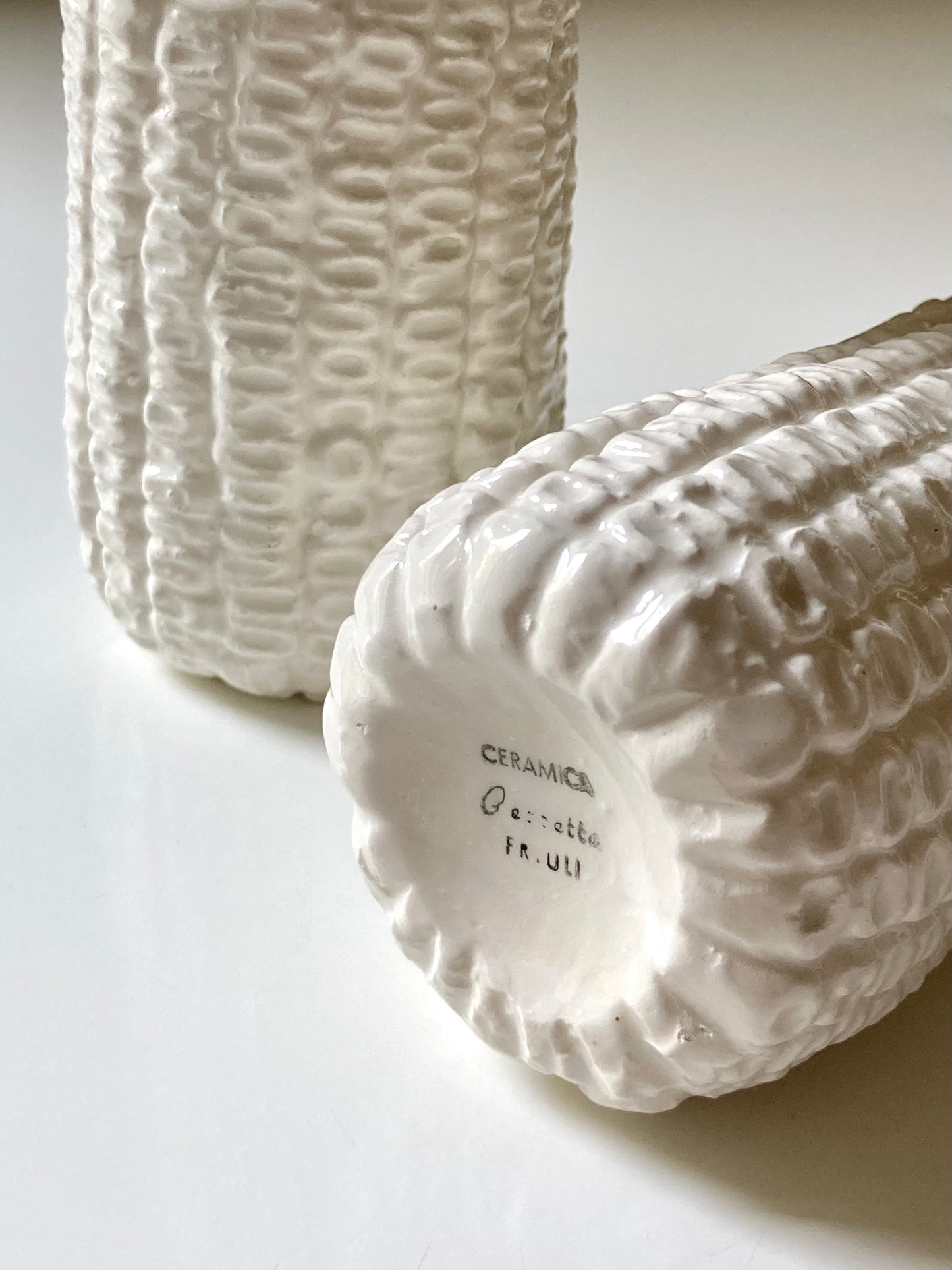 Set di 4 bicchieri pannocchia in ceramica