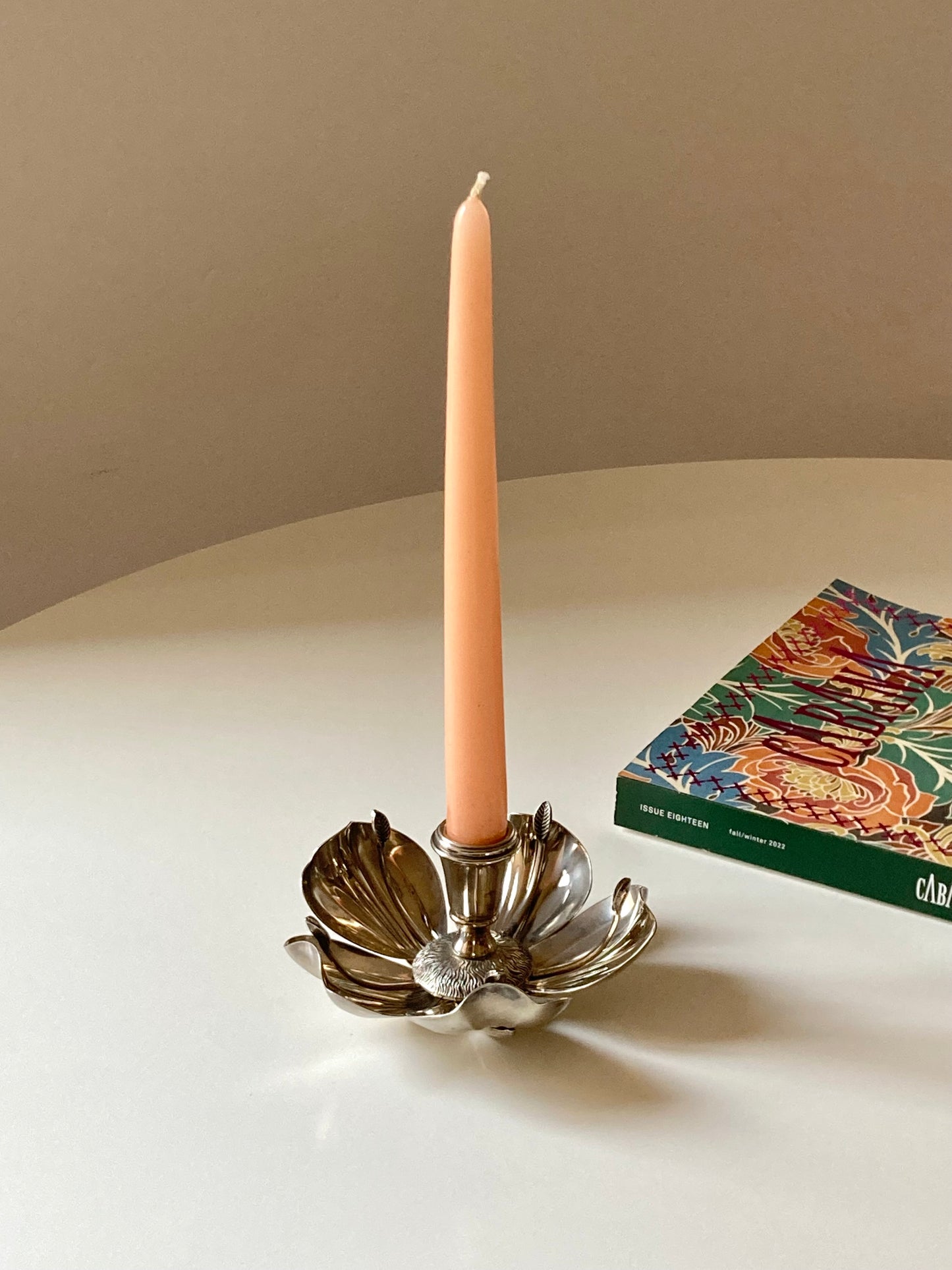 Portacandela a fiore con posaceneri