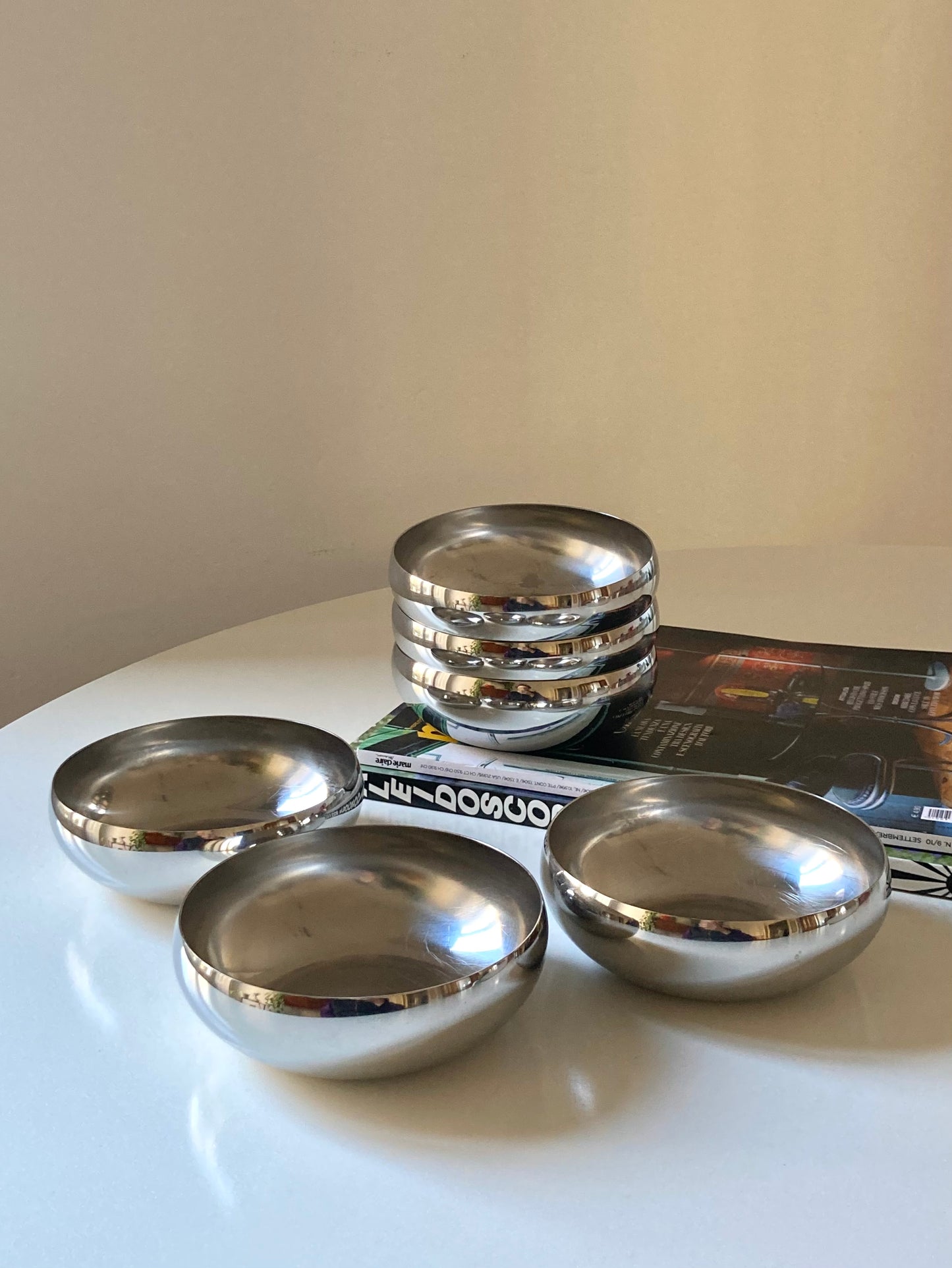 Set ciotole in acciaio per dessert