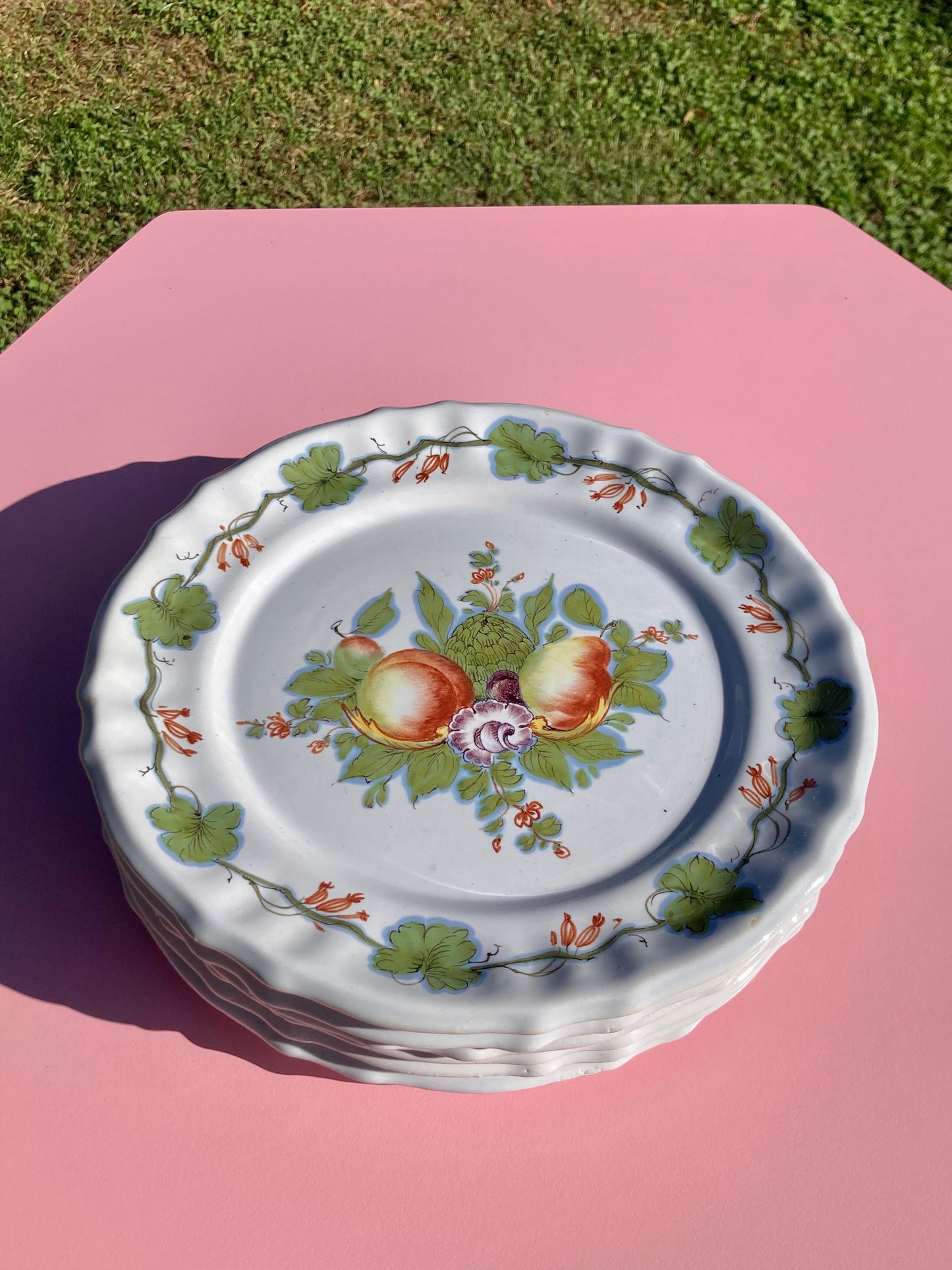 Set di 6 piattini da frutta vintage