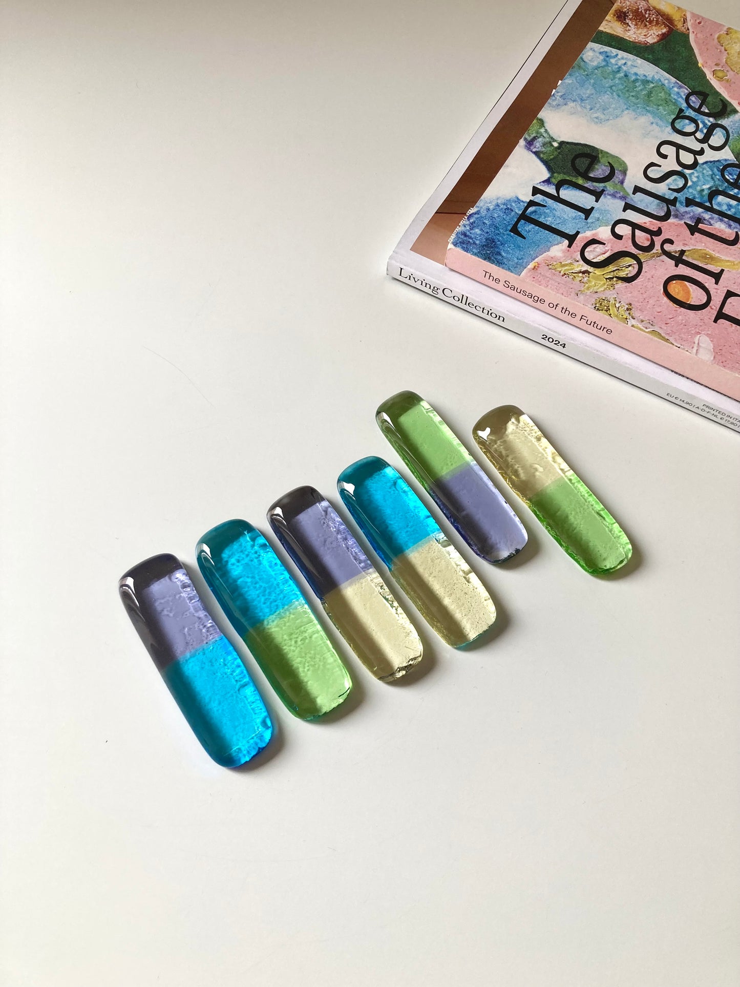 Set misto pastello di 6 poggia posate