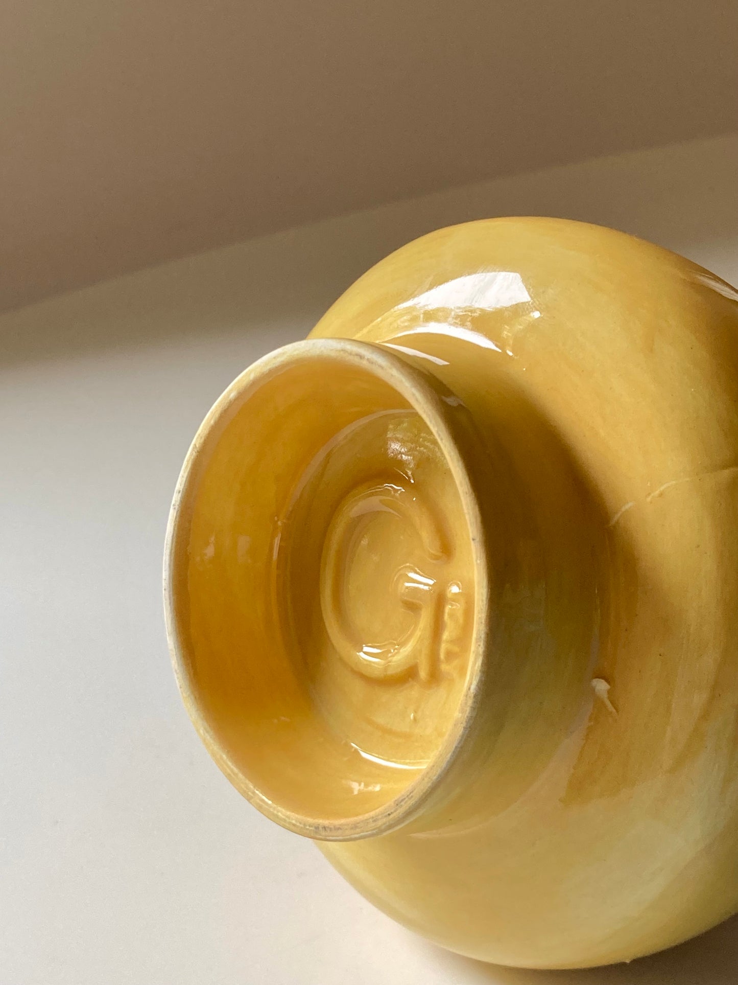 Posacenere a cupola piccolo giallo