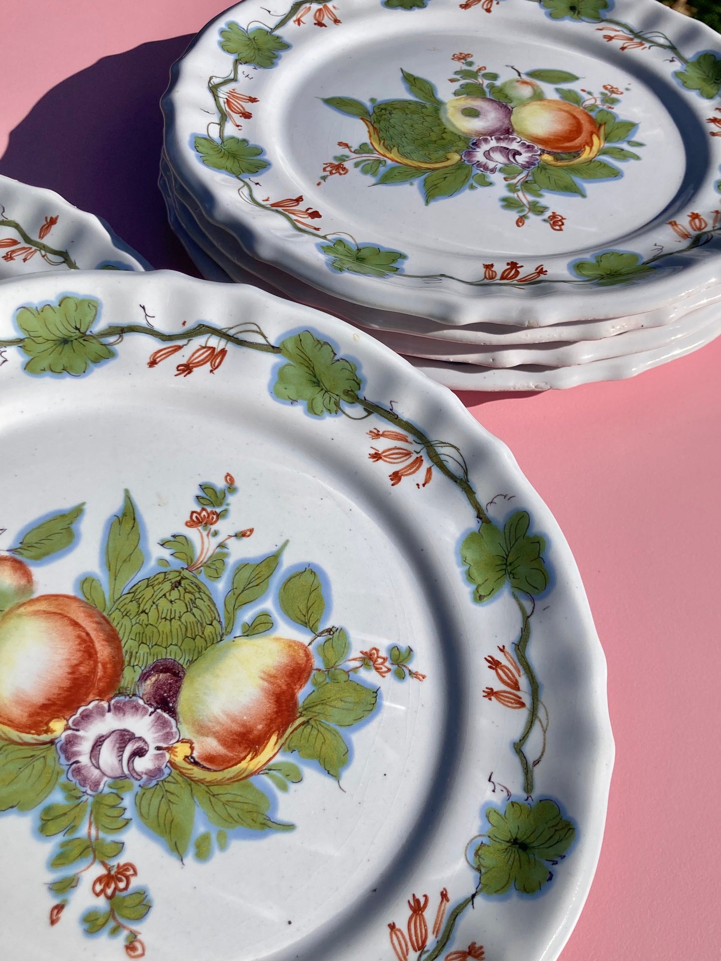 Set di 6 piattini da frutta vintage