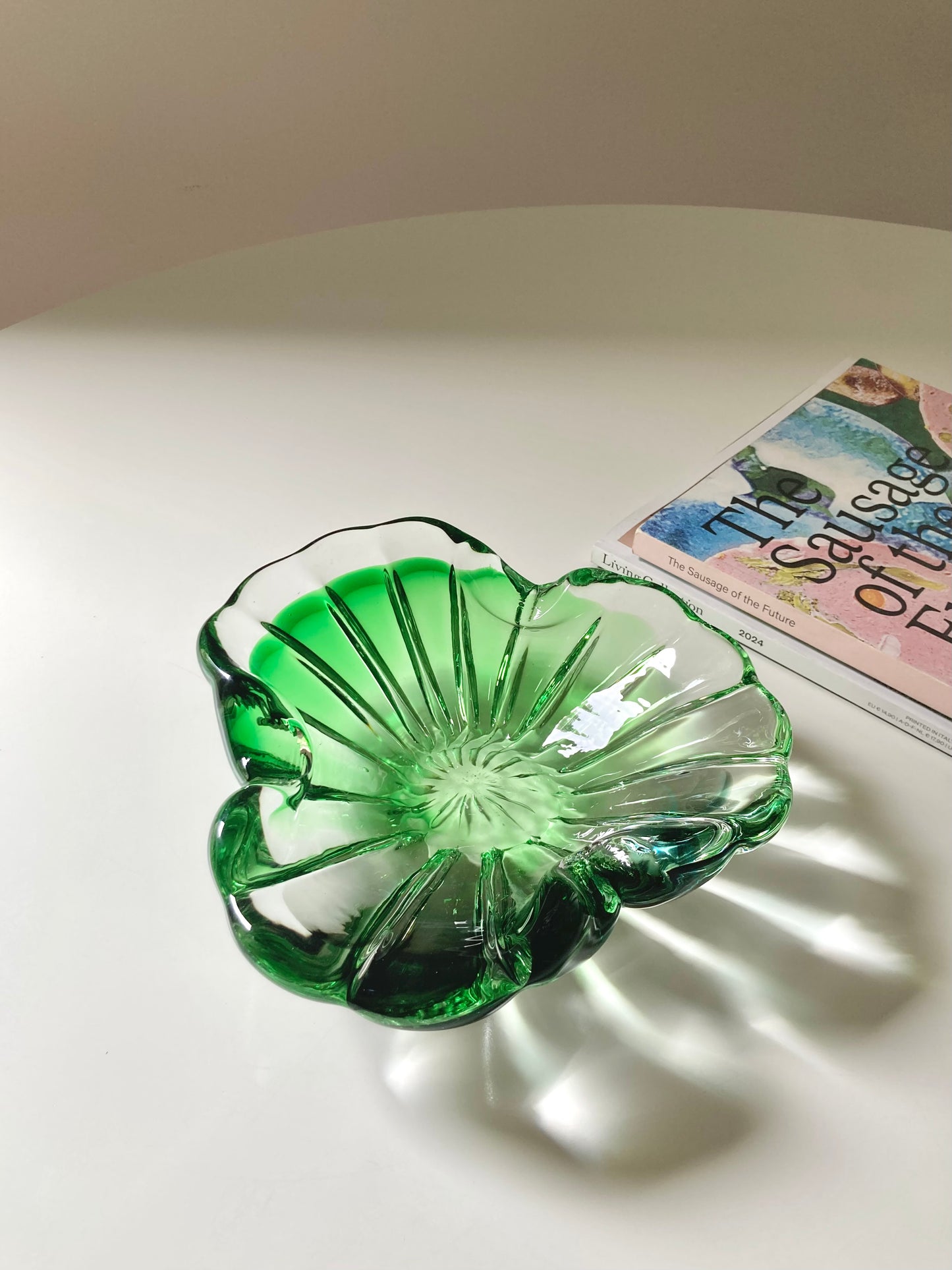 Grande posacenere o svuotatasche verde