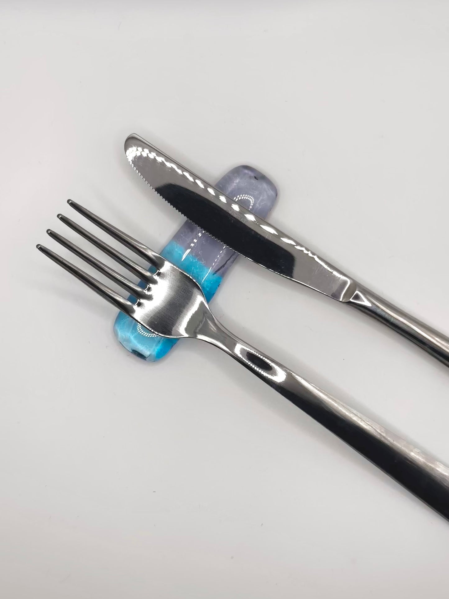 Set di poggia posate blu-lilla