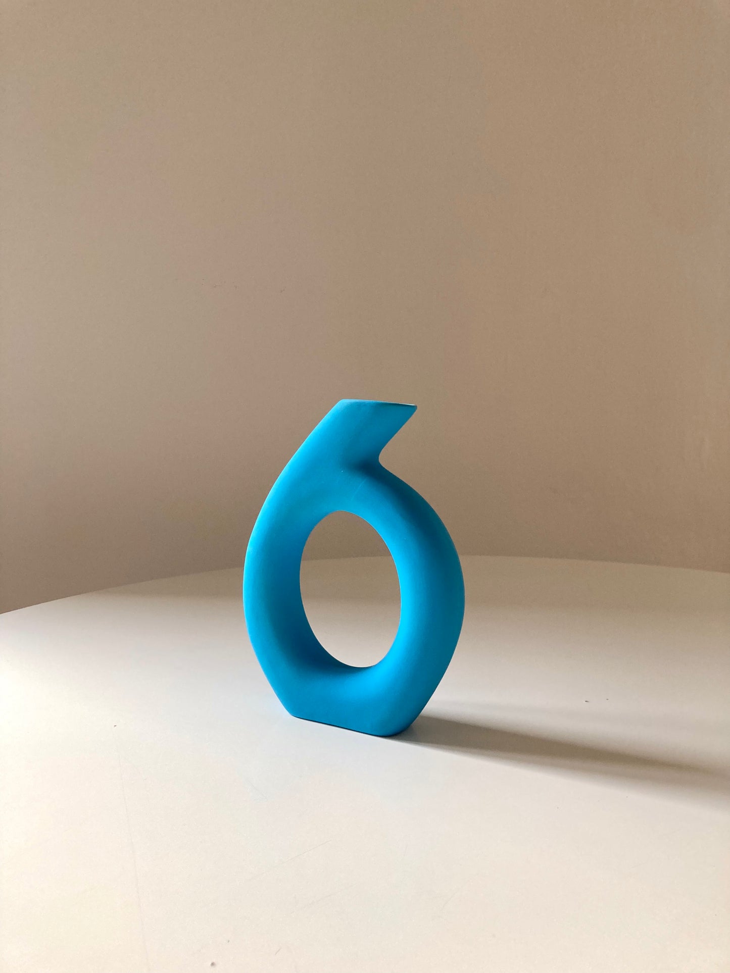 Light blue ceramic vase