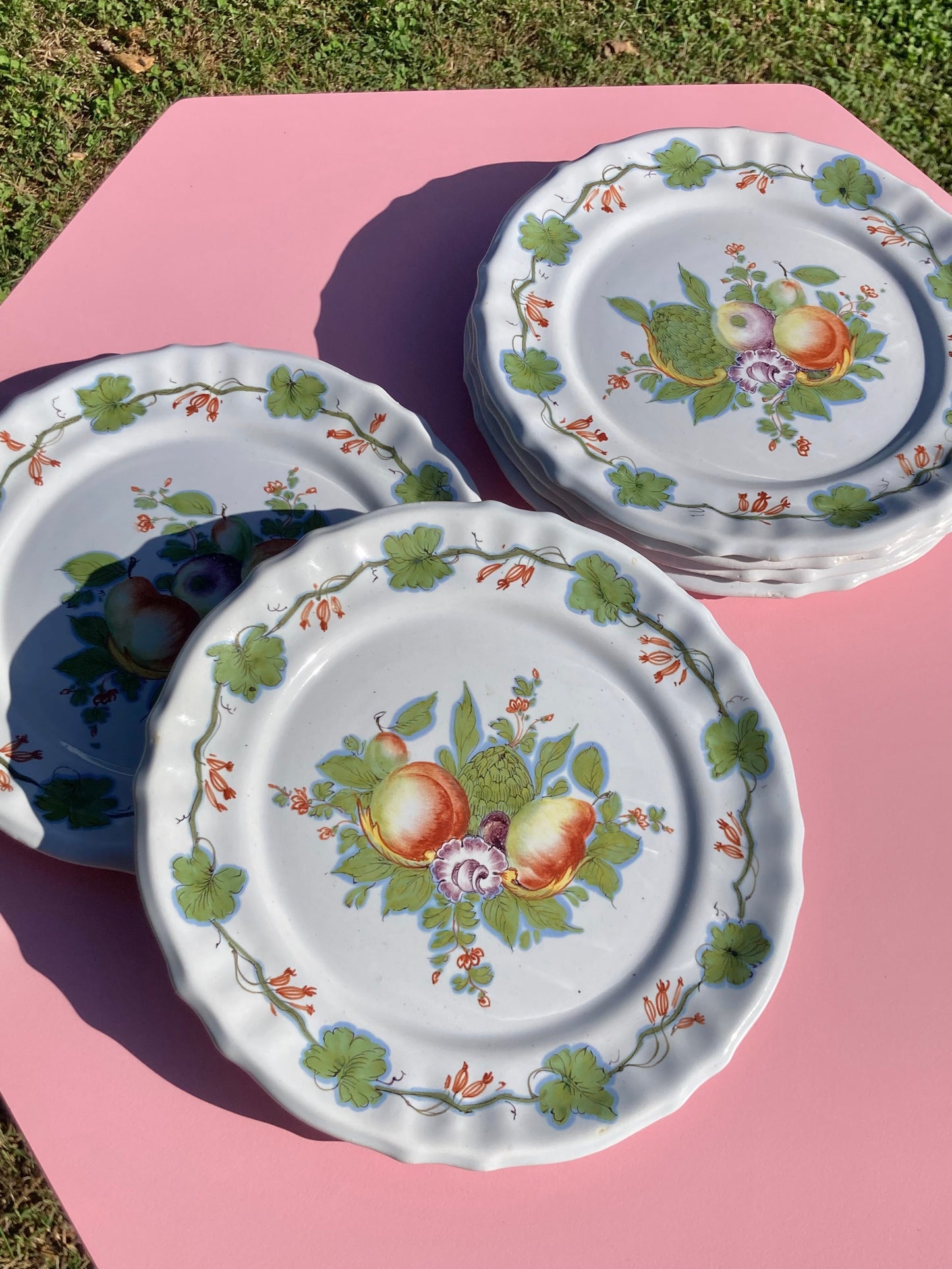 Set di 6 piattini da frutta vintage