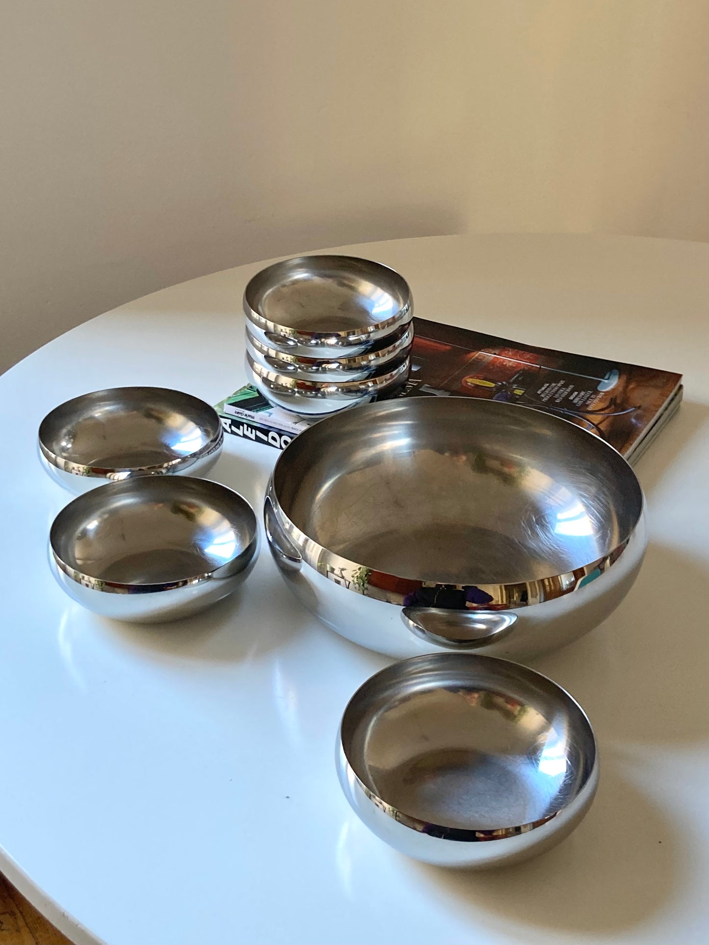 Set ciotole in acciaio per dessert