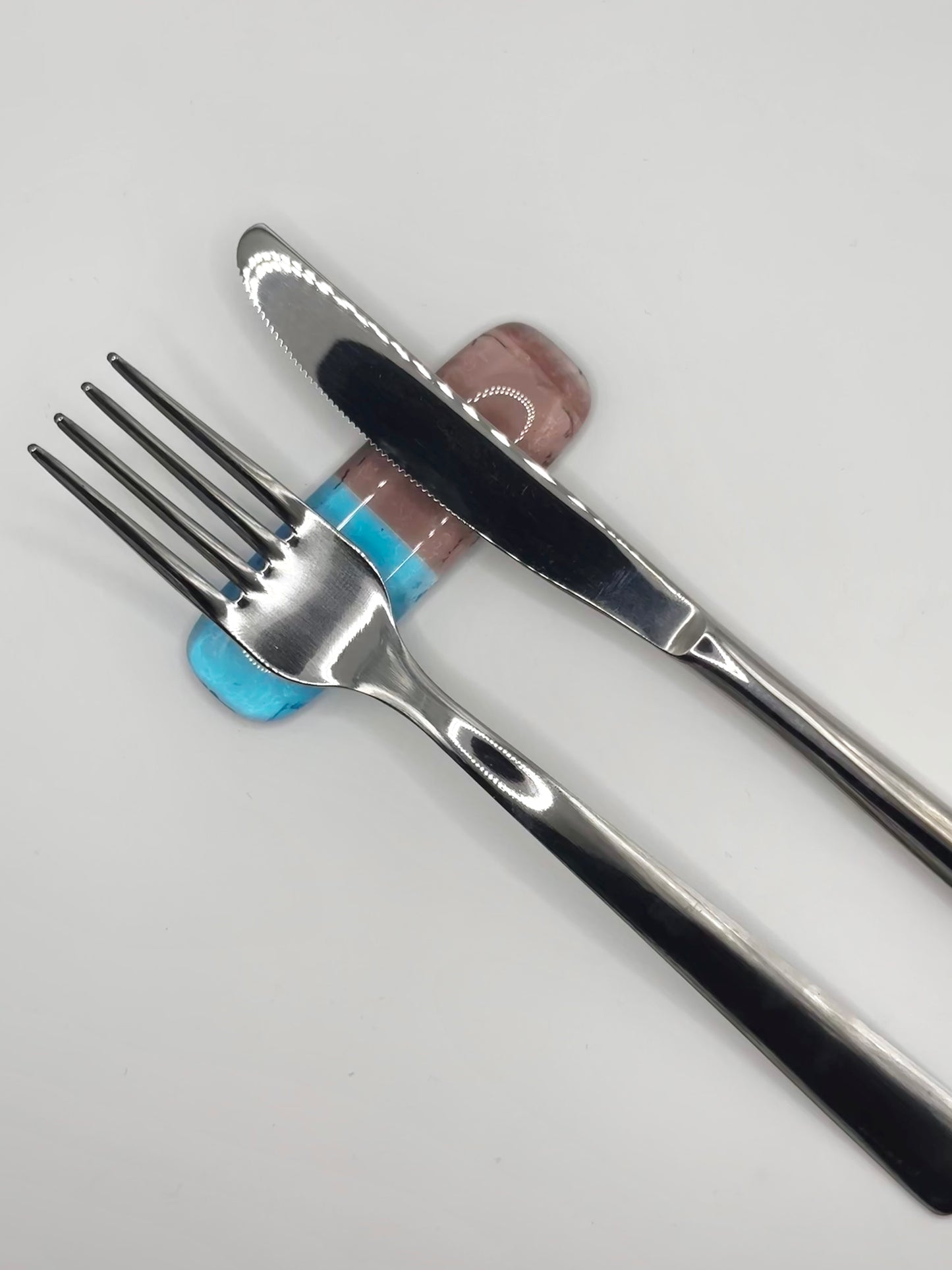 Set di poggia posate vinaccia-blu