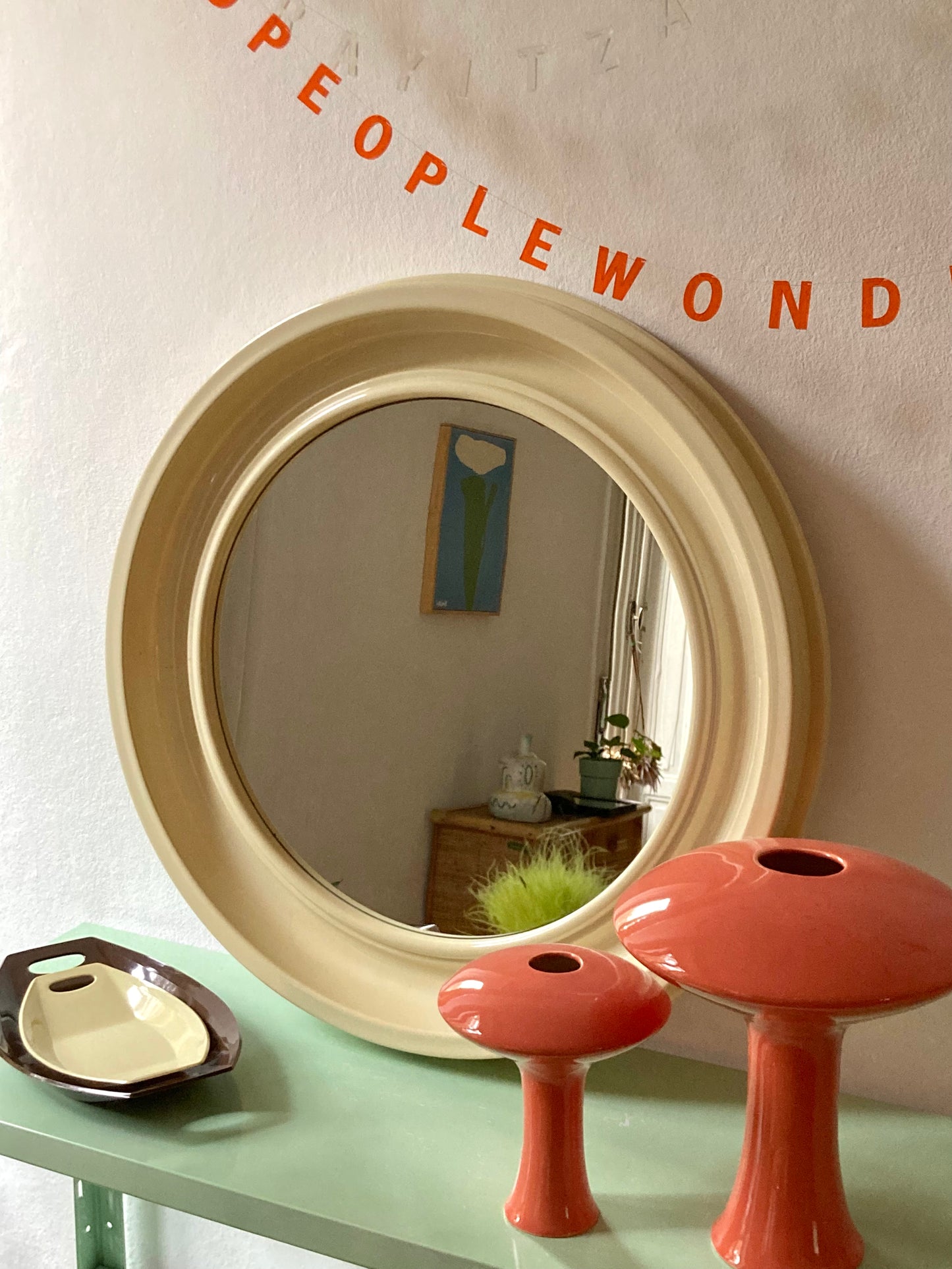 Grande specchio tondo anni β70