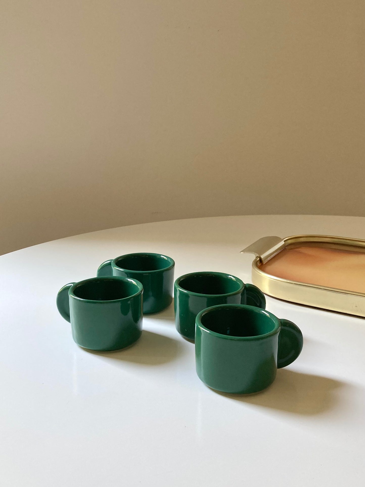Set 4 tazzine da caffè inpilabili vintage
