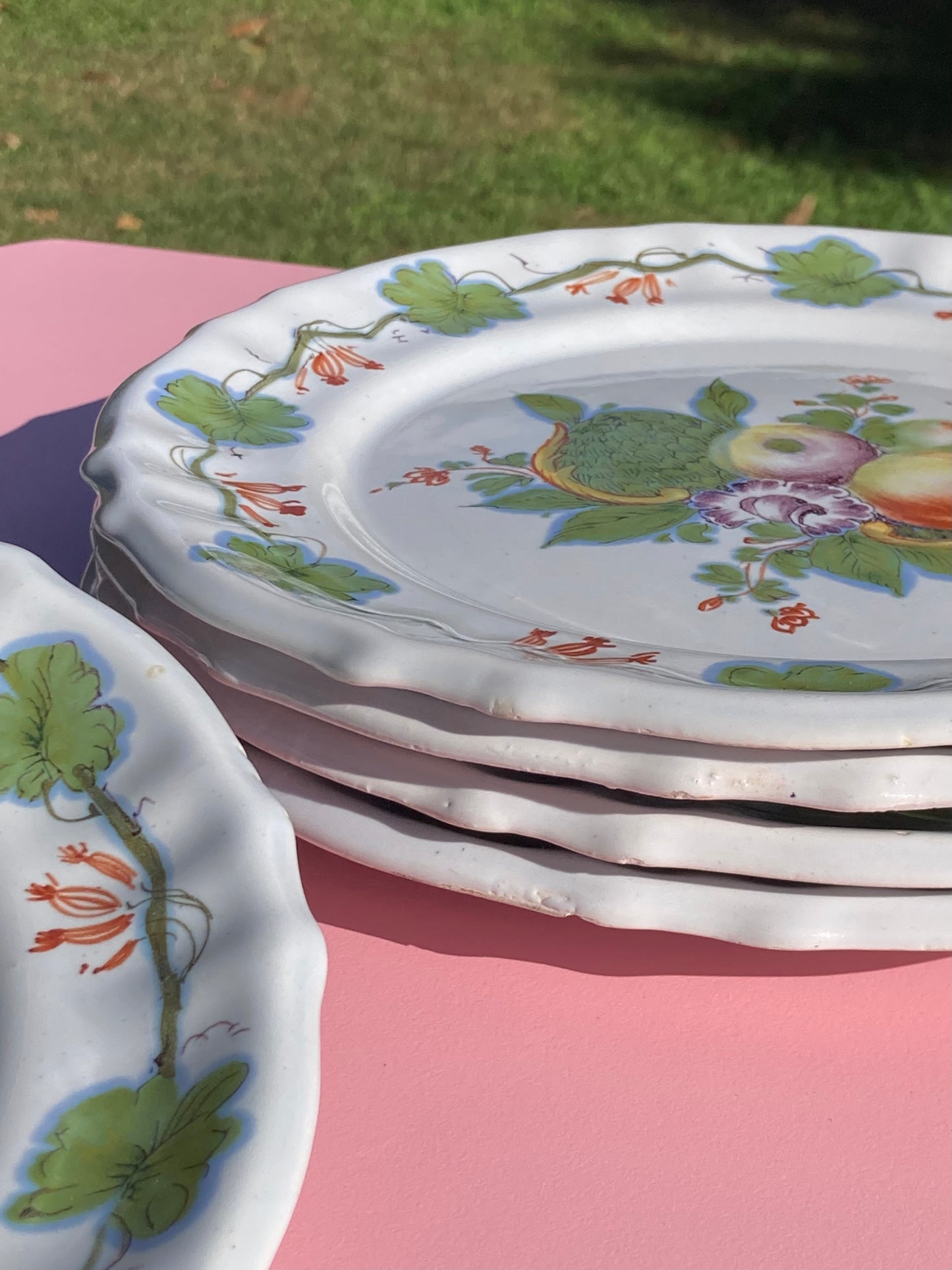 Set di 6 piattini da frutta vintage