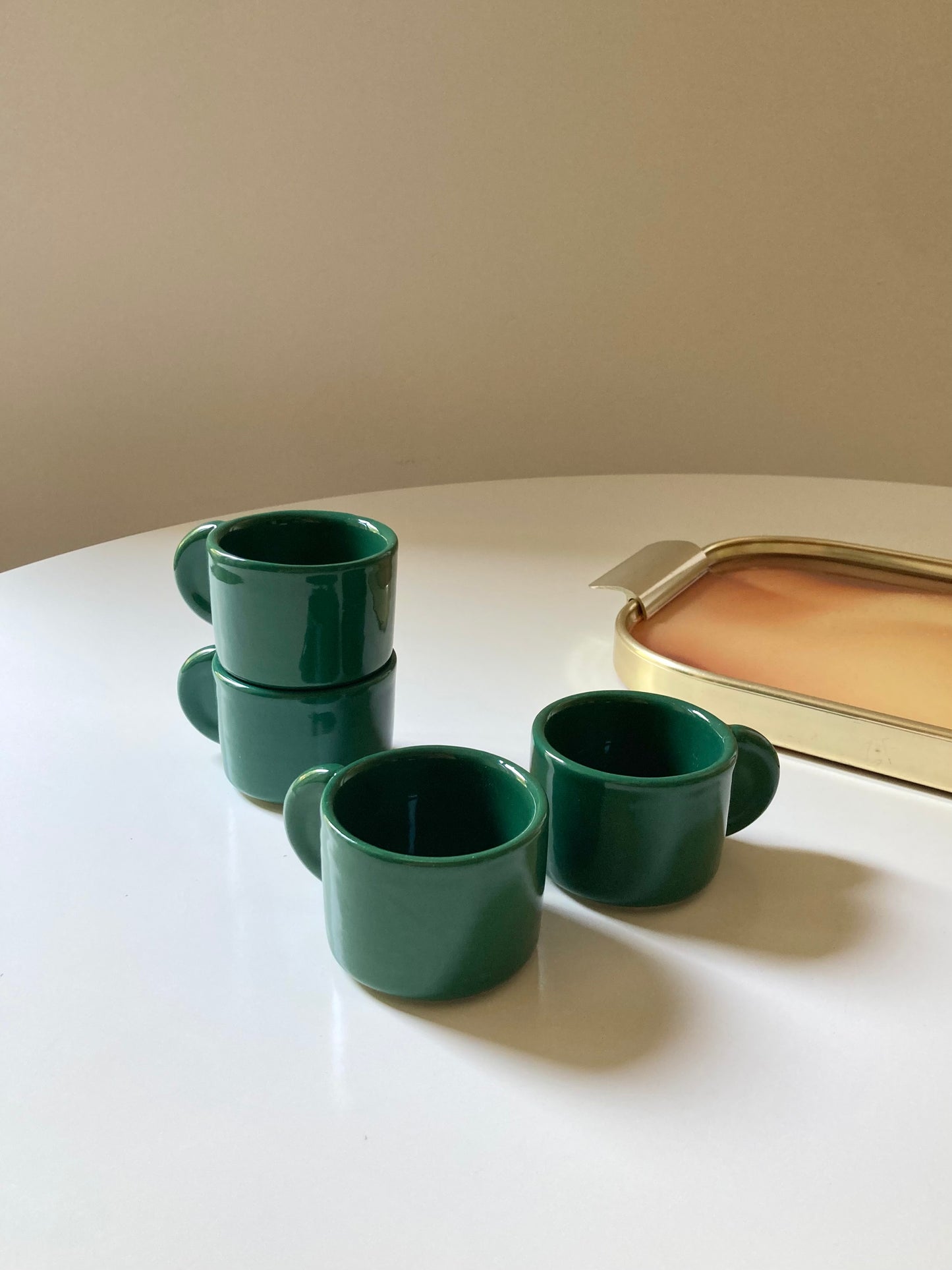 Set 4 tazzine da caffè inpilabili vintage