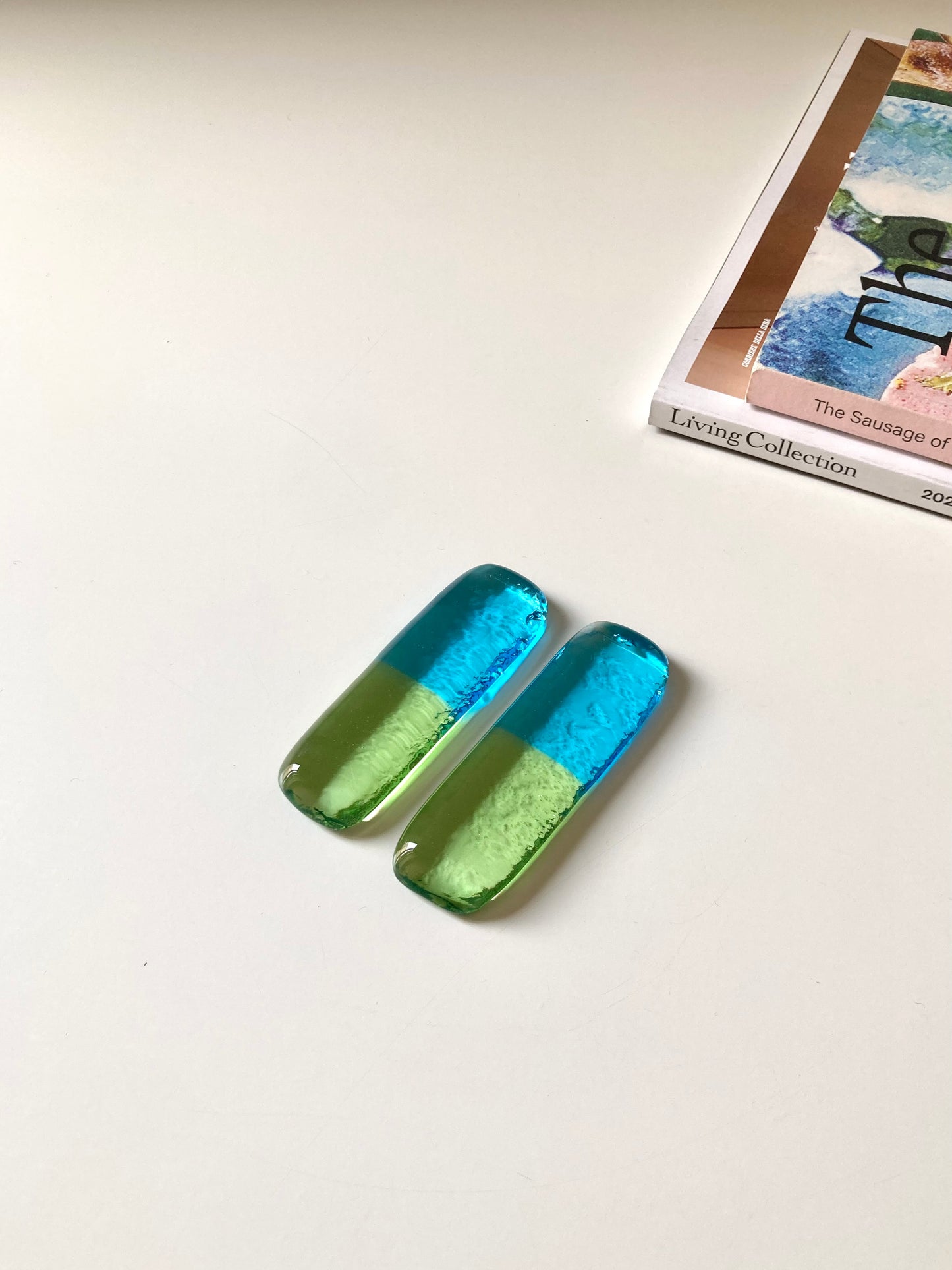 Set di poggia posate blu-verde