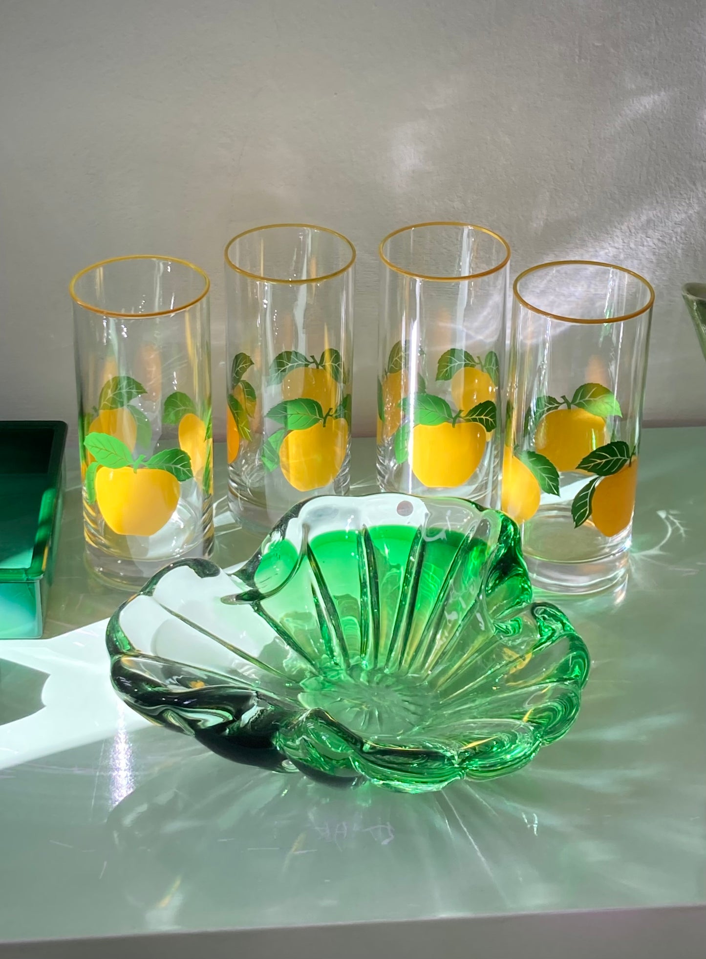 Grande posacenere o svuotatasche verde