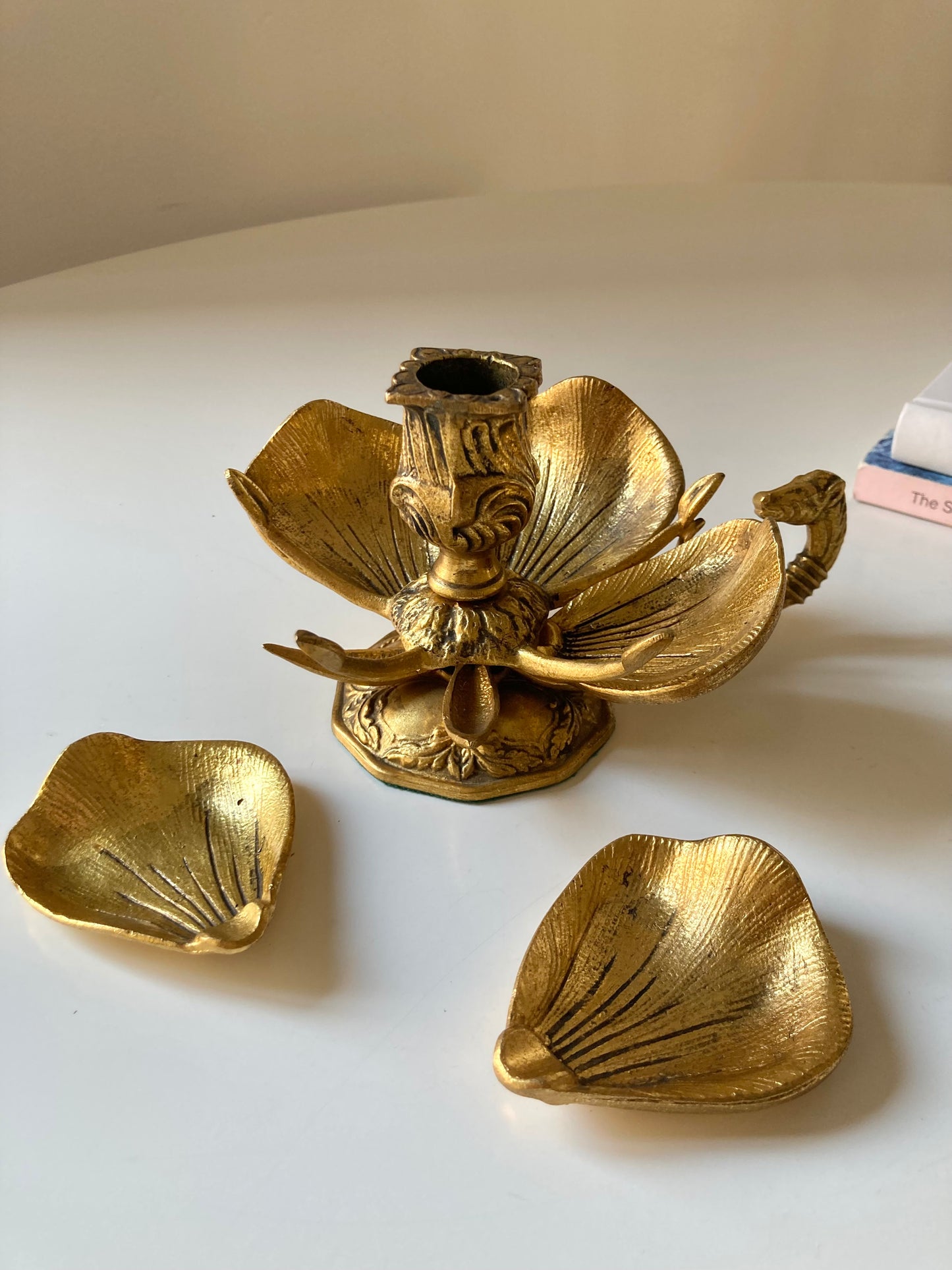 Portacandela a fiore con posaceneri