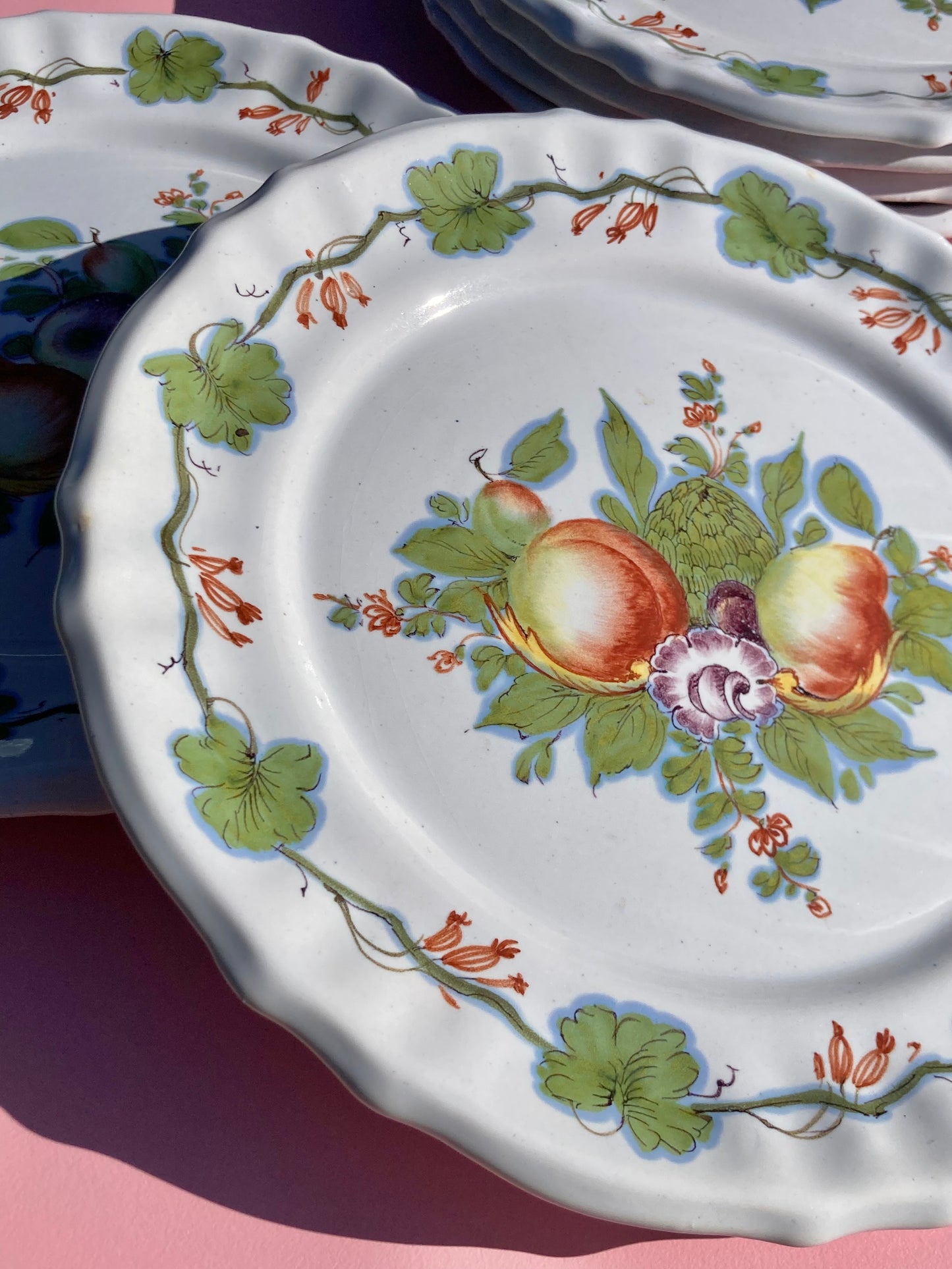 Set di 6 piattini da frutta vintage