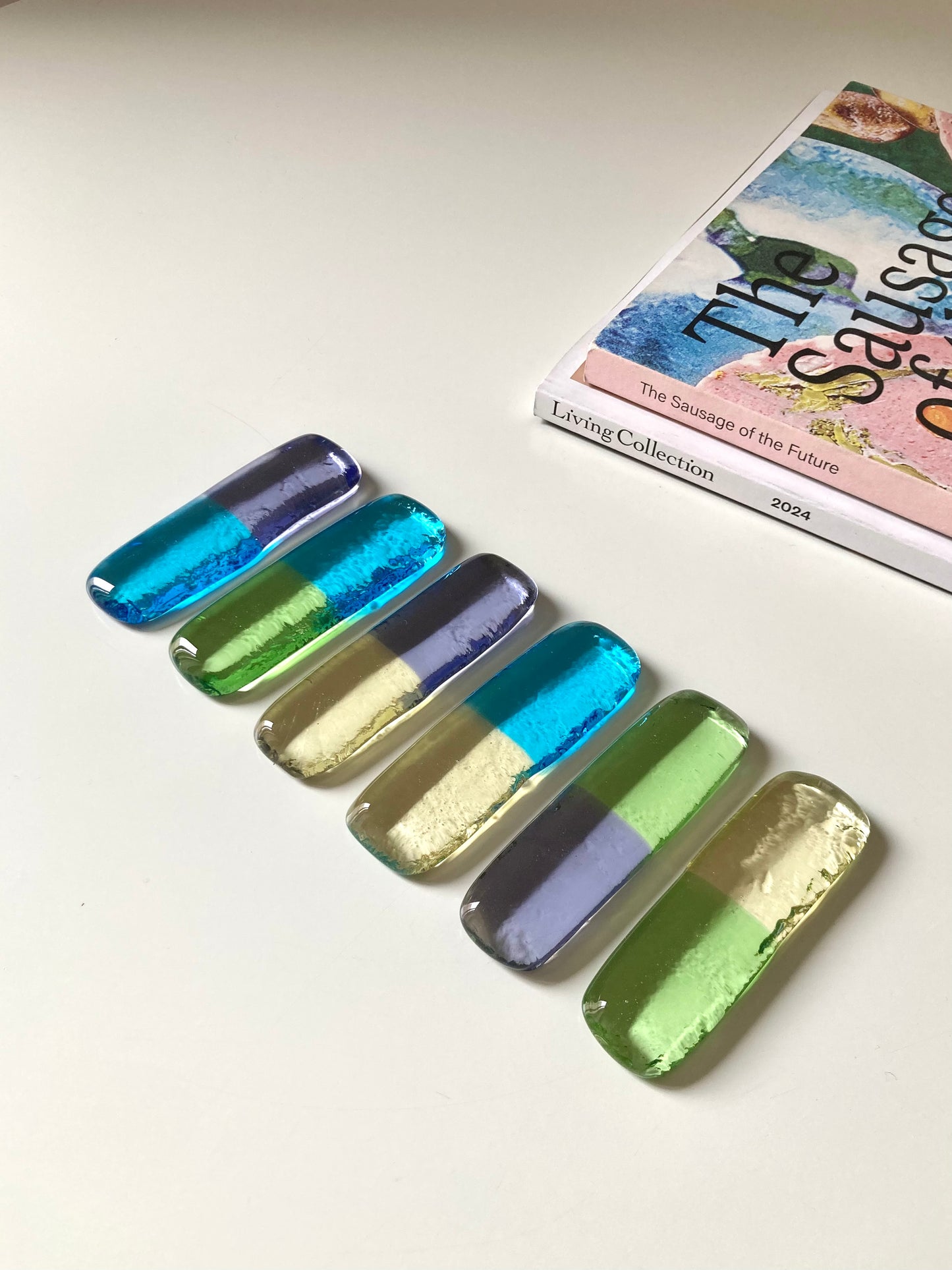 Set misto pastello di 6 poggia posate