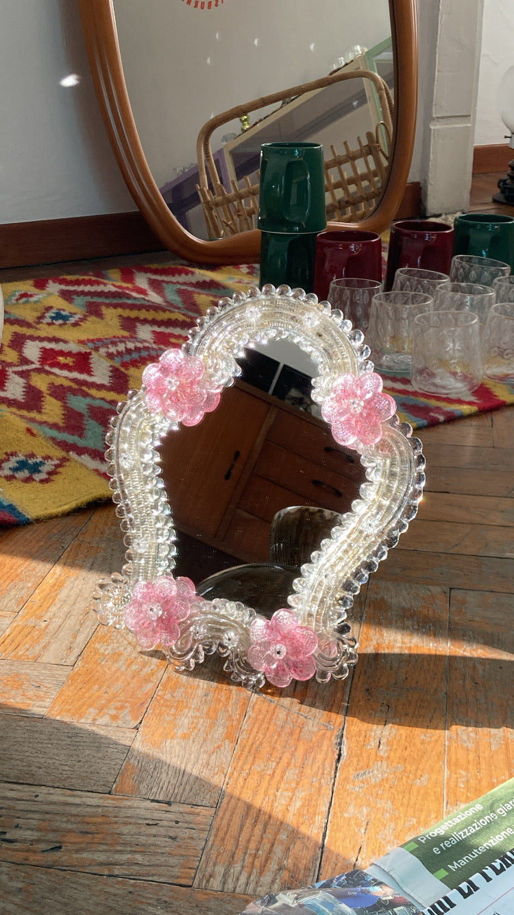 Specchio in vetro di Murano vintage