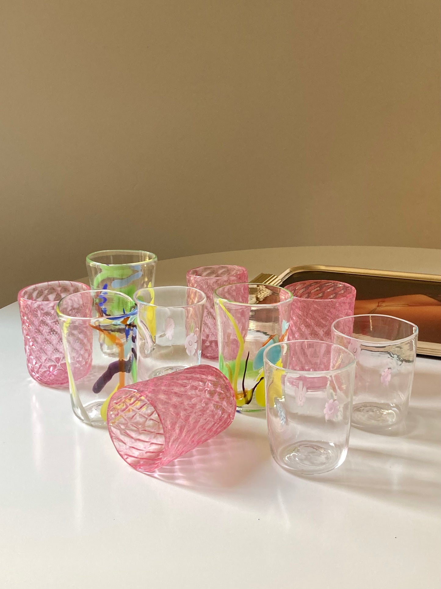 Set di goti veneziani balloton rosa