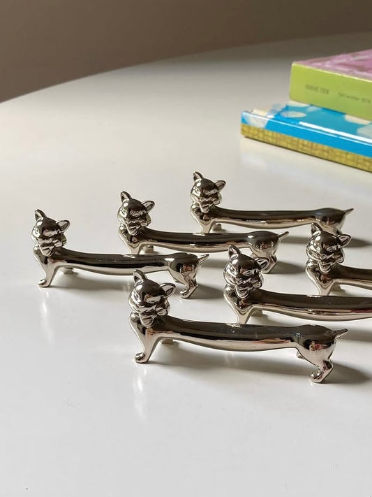 Set di 6 gattini poggia posate