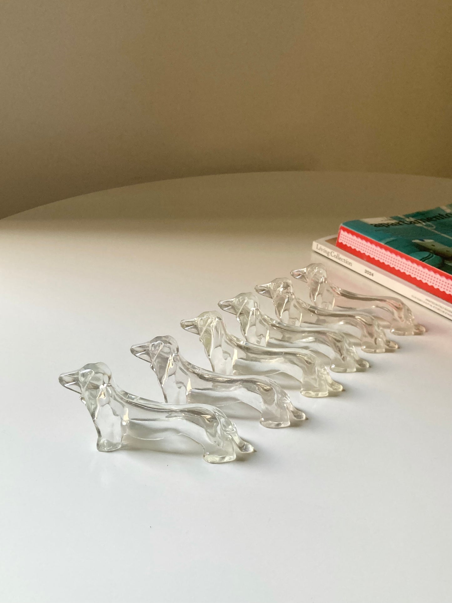 Set 6 bassotti poggia posate trasparenti