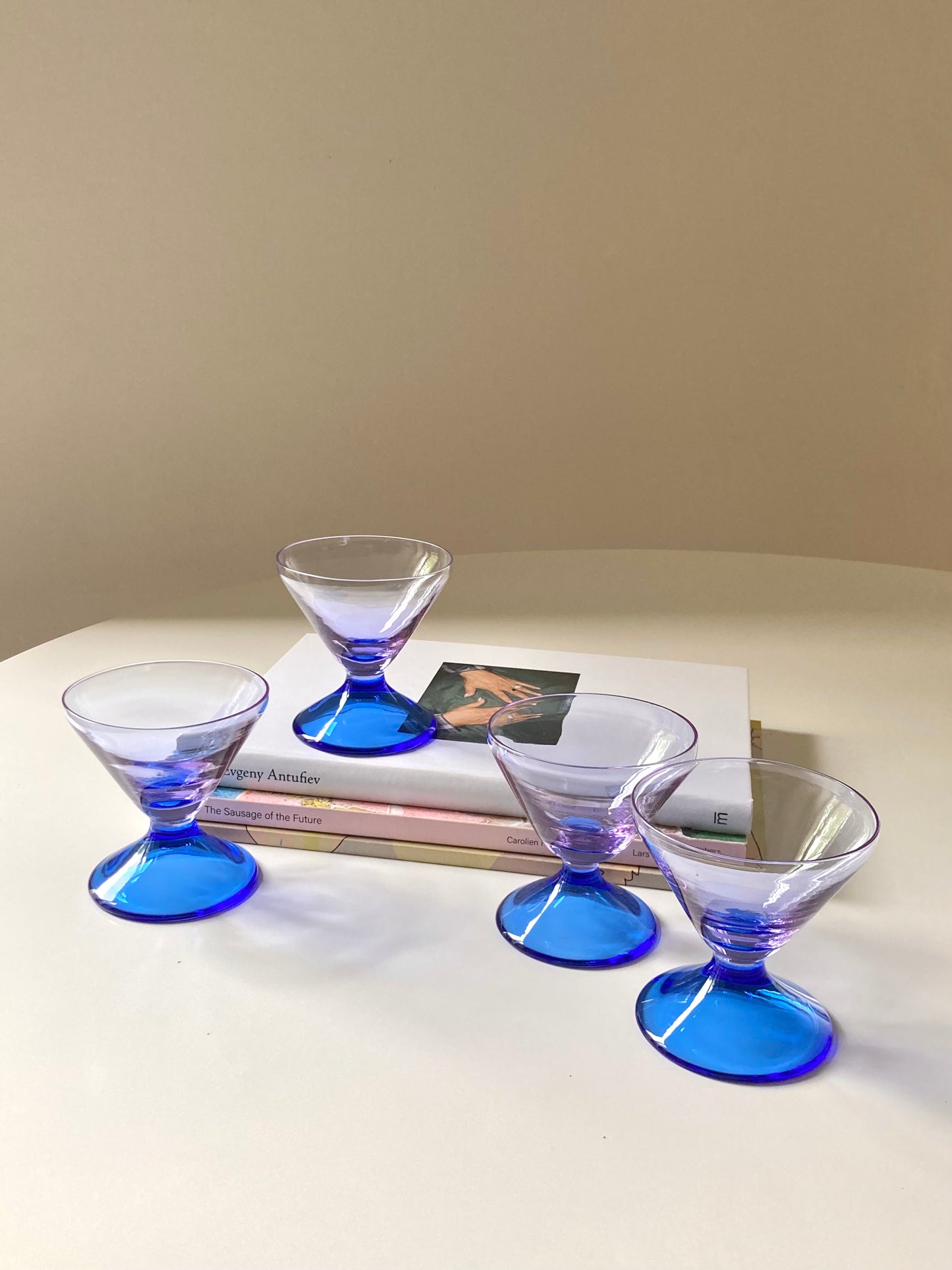 Set 4 coppette dessert blu e viola