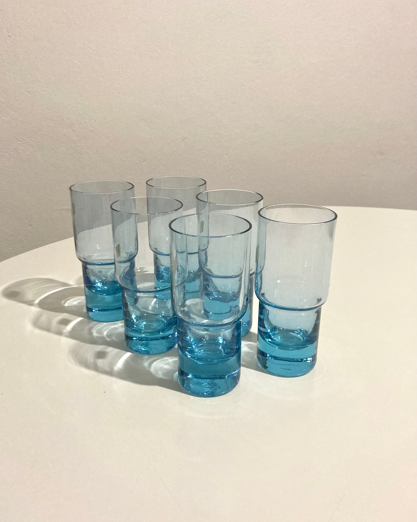 Set di 6 bicchieri vintage in vetro alessandrite