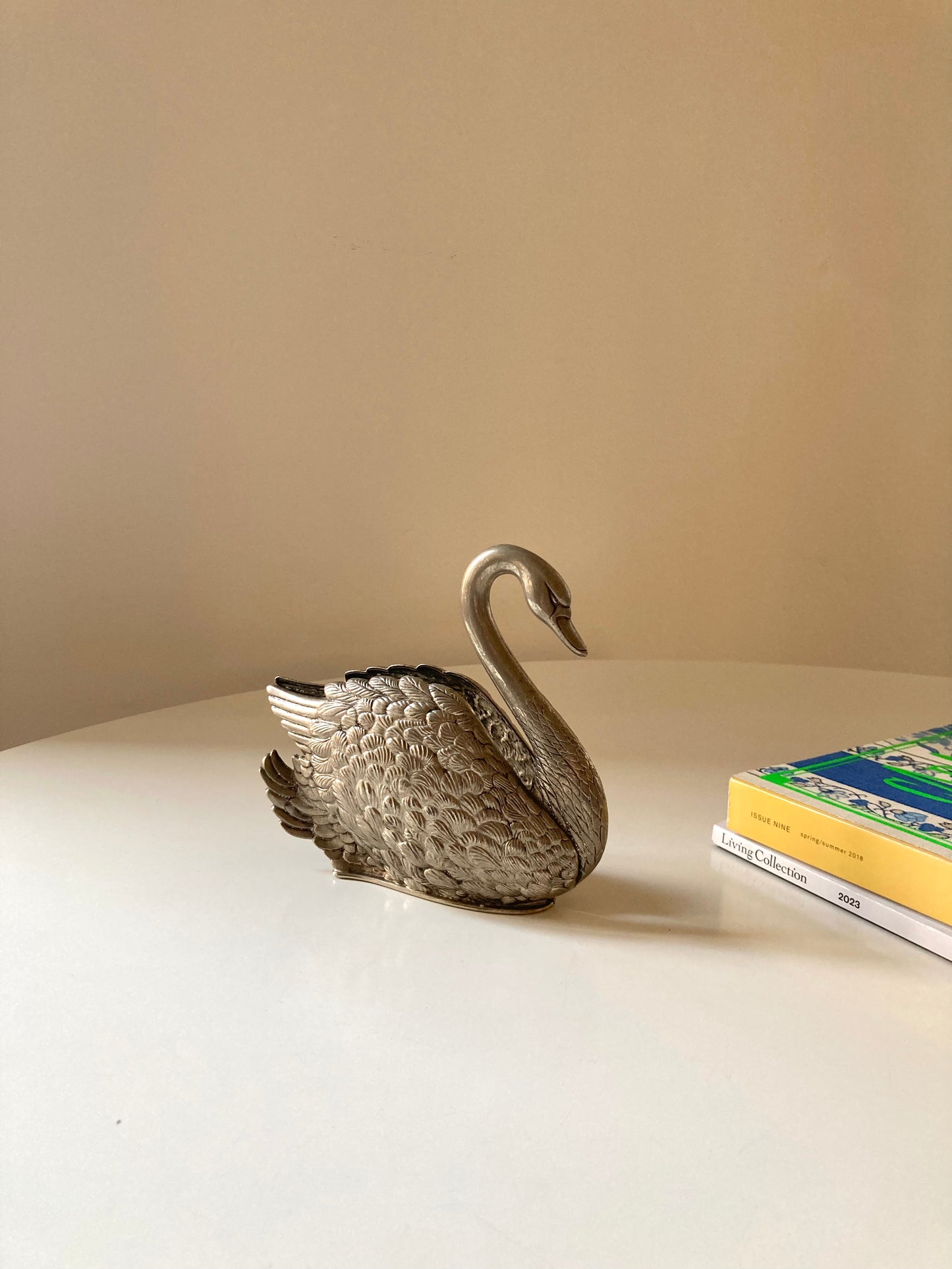 Swan silver plated vintage napkin holder