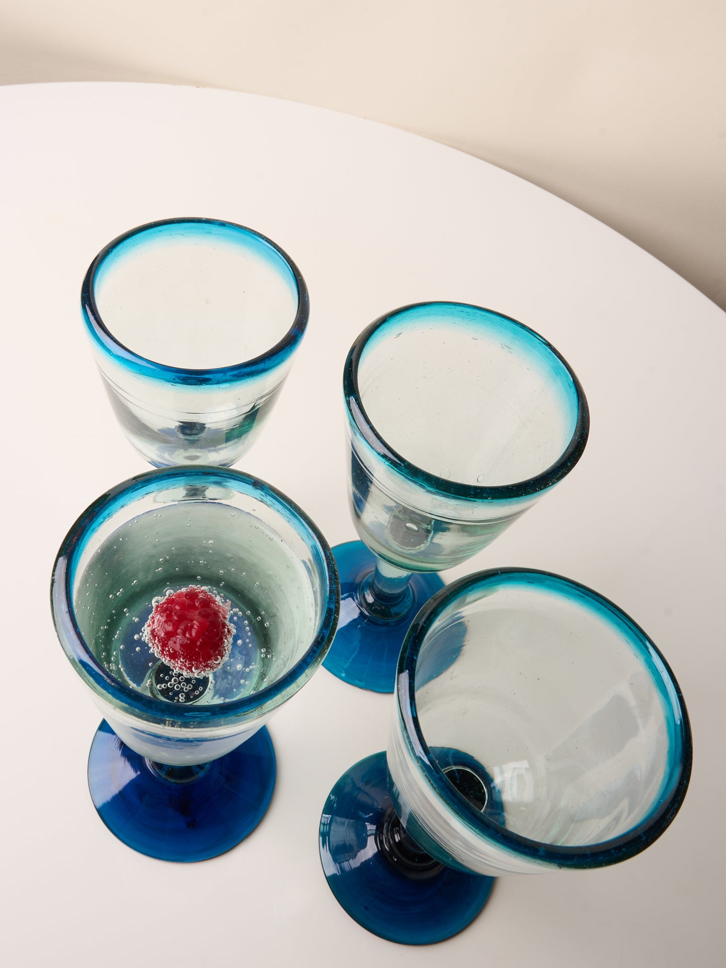 Set of 4 large handmade glasses