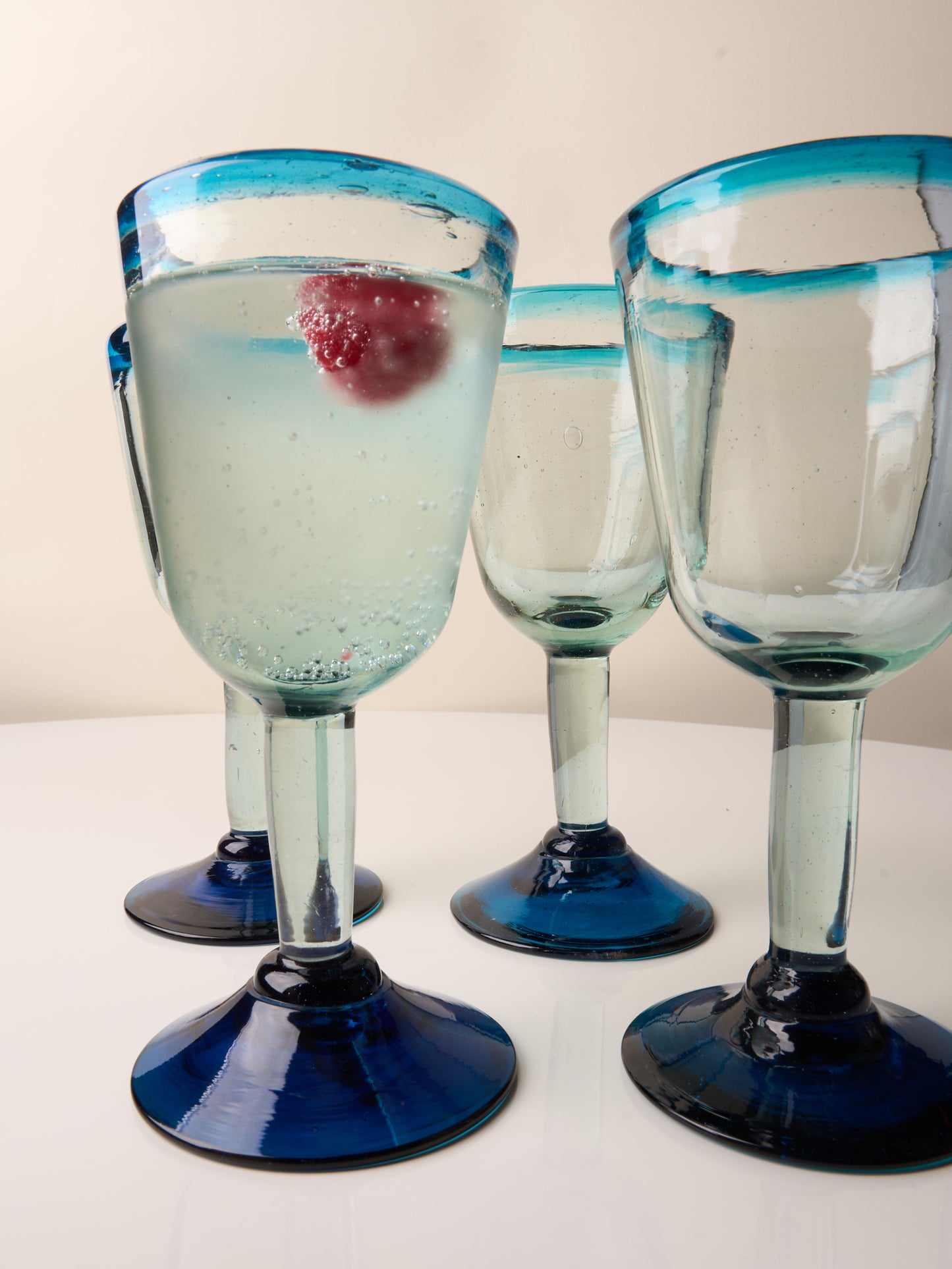 Set of 4 large handmade glasses