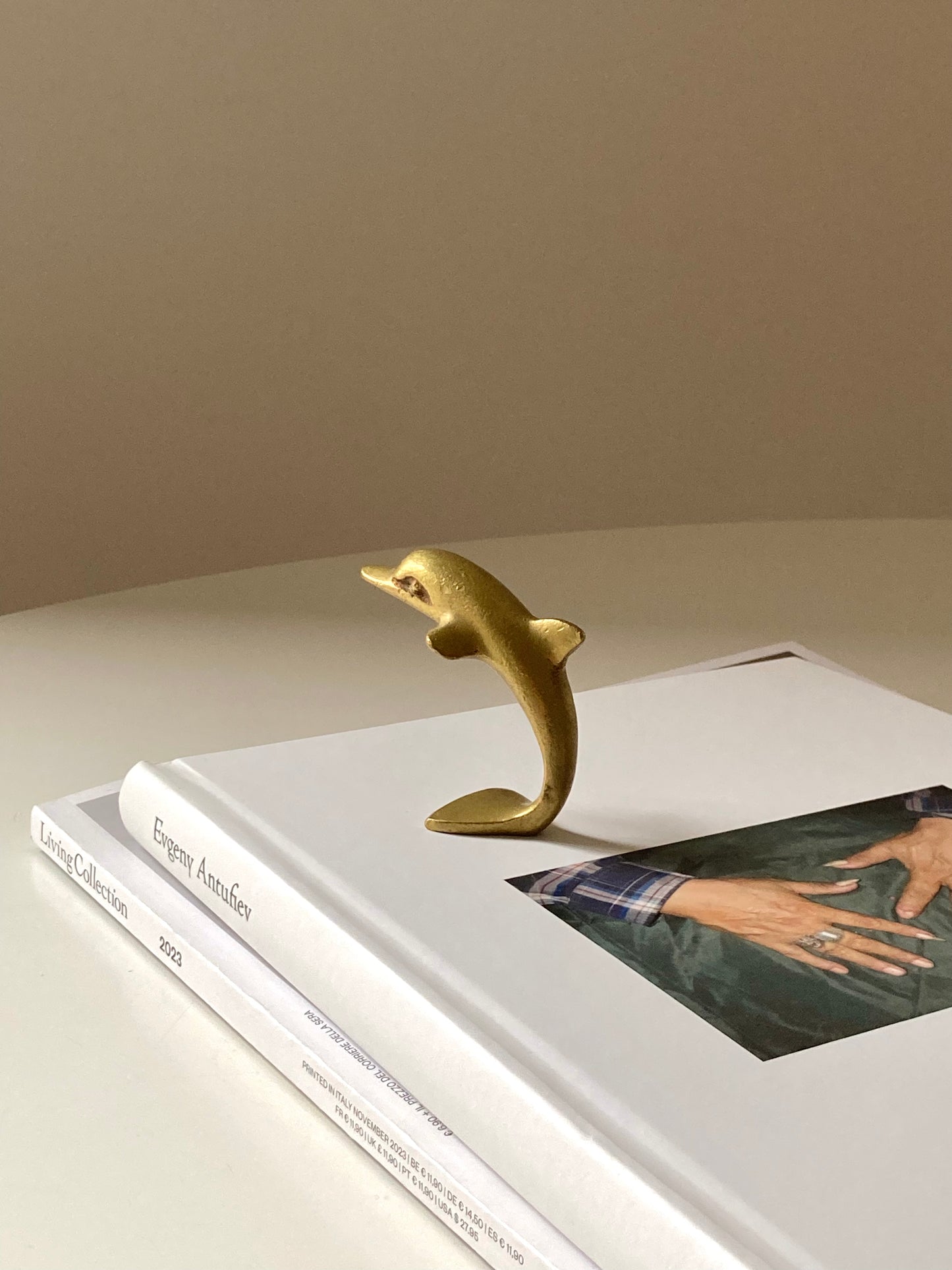 Vintage brass dolphin figurine