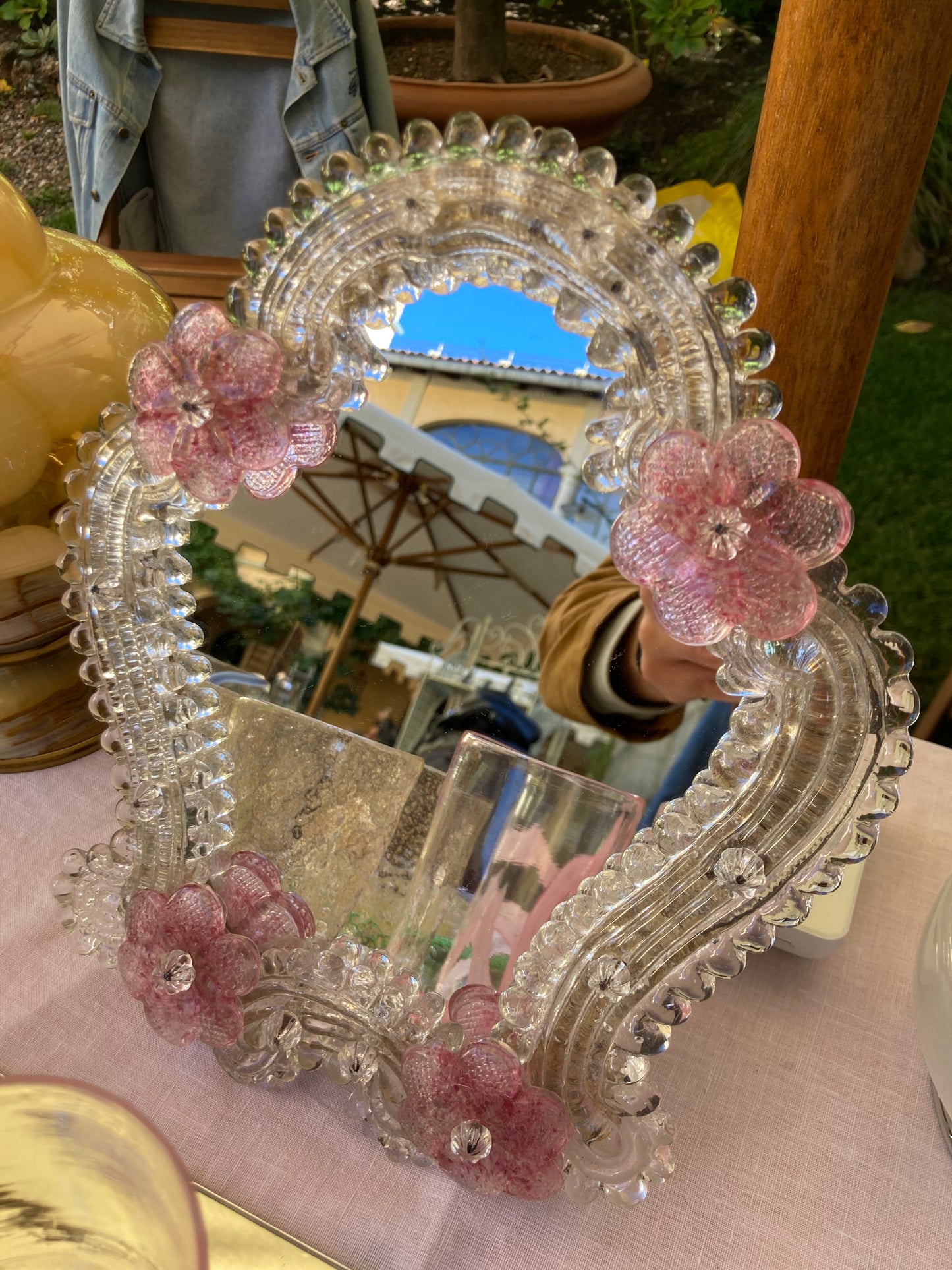 Specchio in vetro di Murano vintage