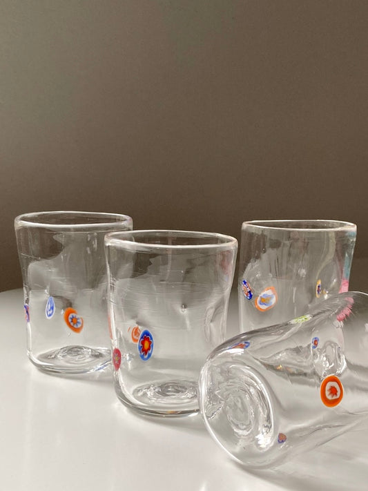 Set di 4 bicchieri in vetro di Murano