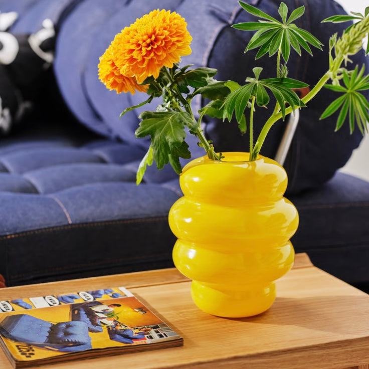 Vaso in vetro giallo IKEA KALLARHALS