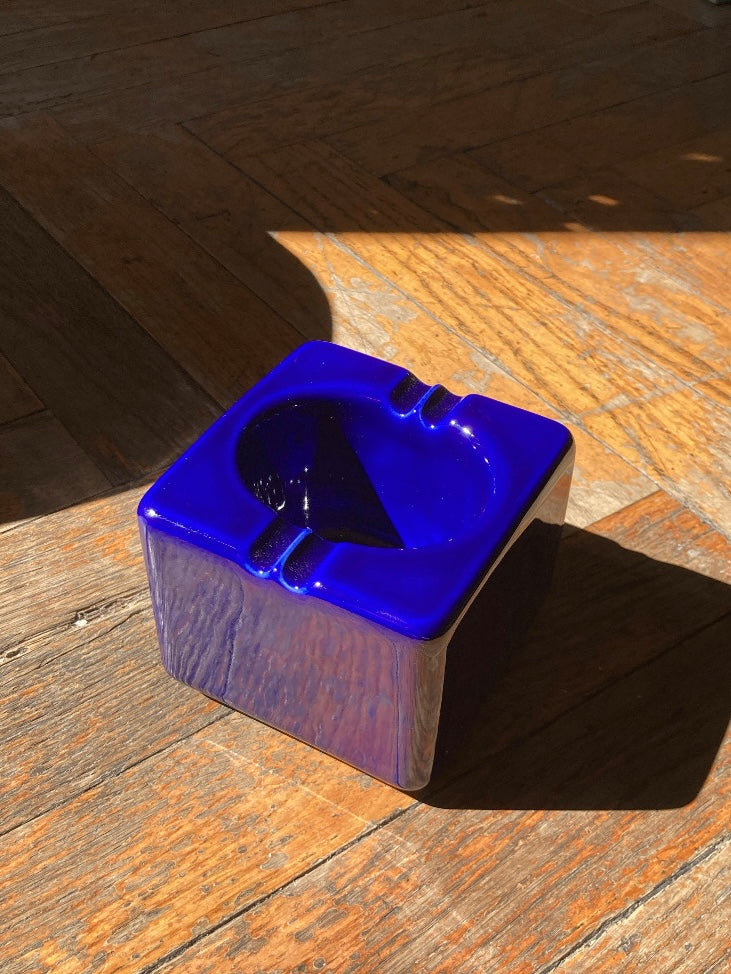 Posacenere vintage blu ‘Il Picchio’