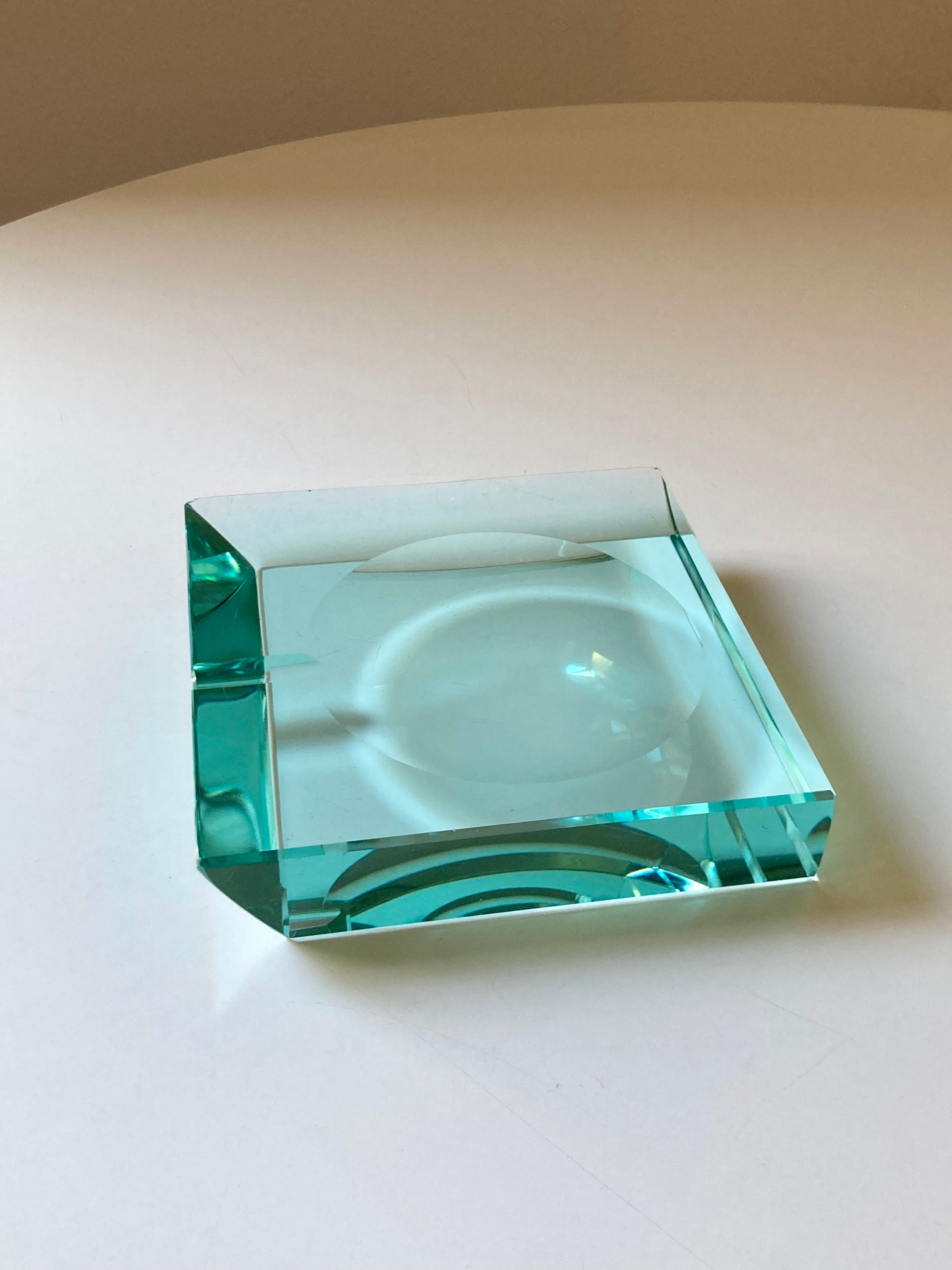 Square glass ashtray