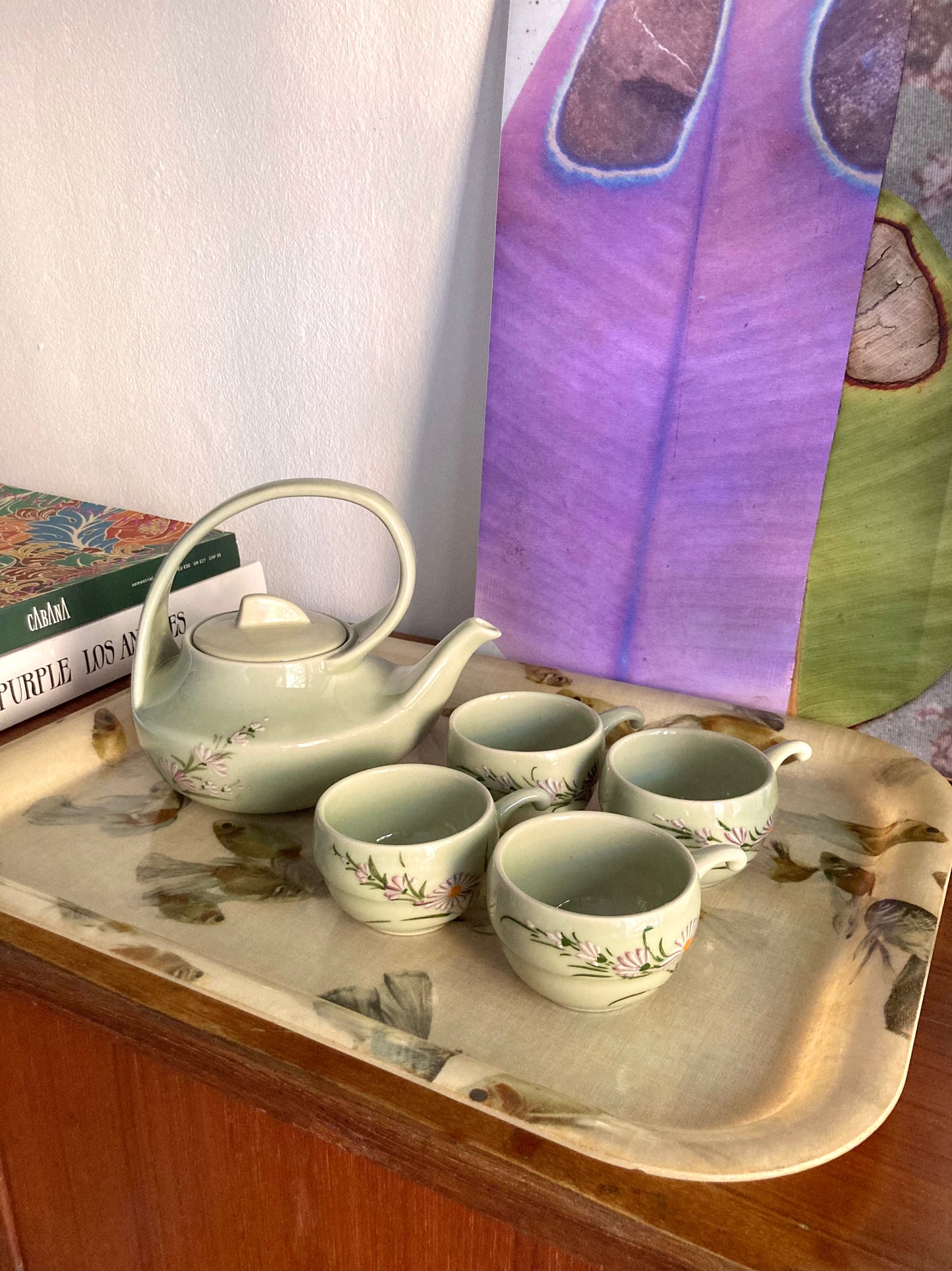 Vintage Manover tray with goldfish