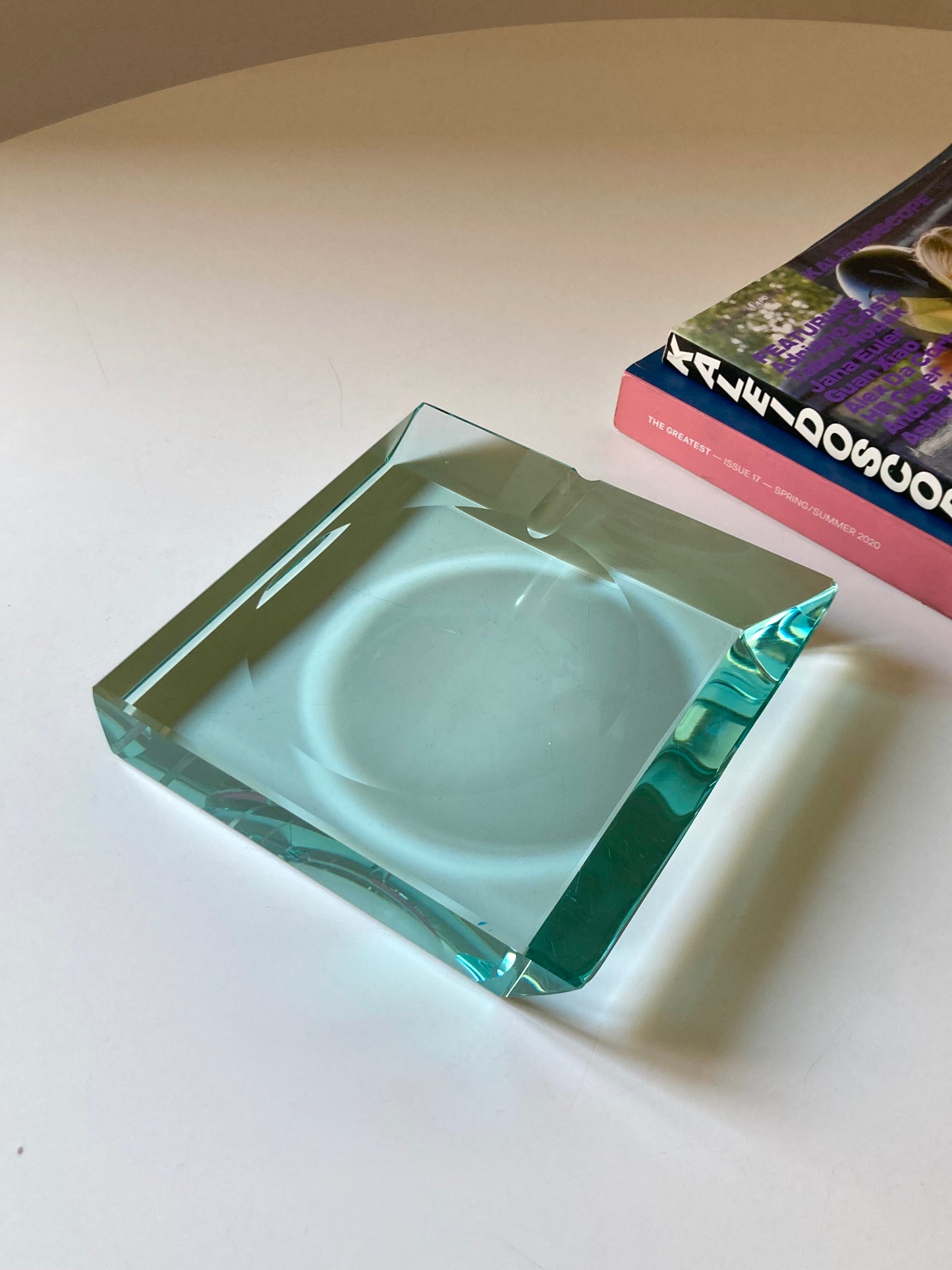 Square glass ashtray