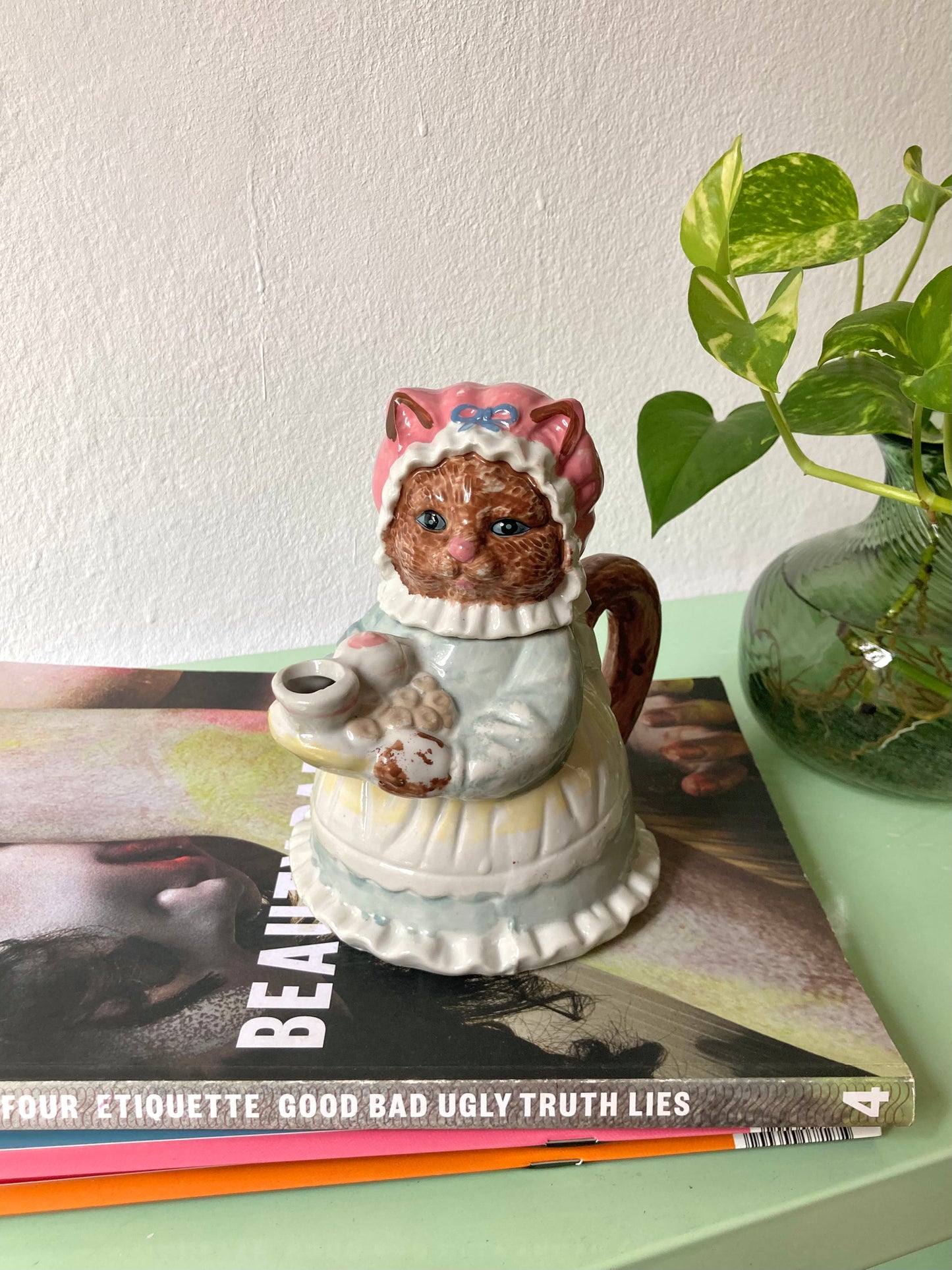 Hand-painted ceramic teapot