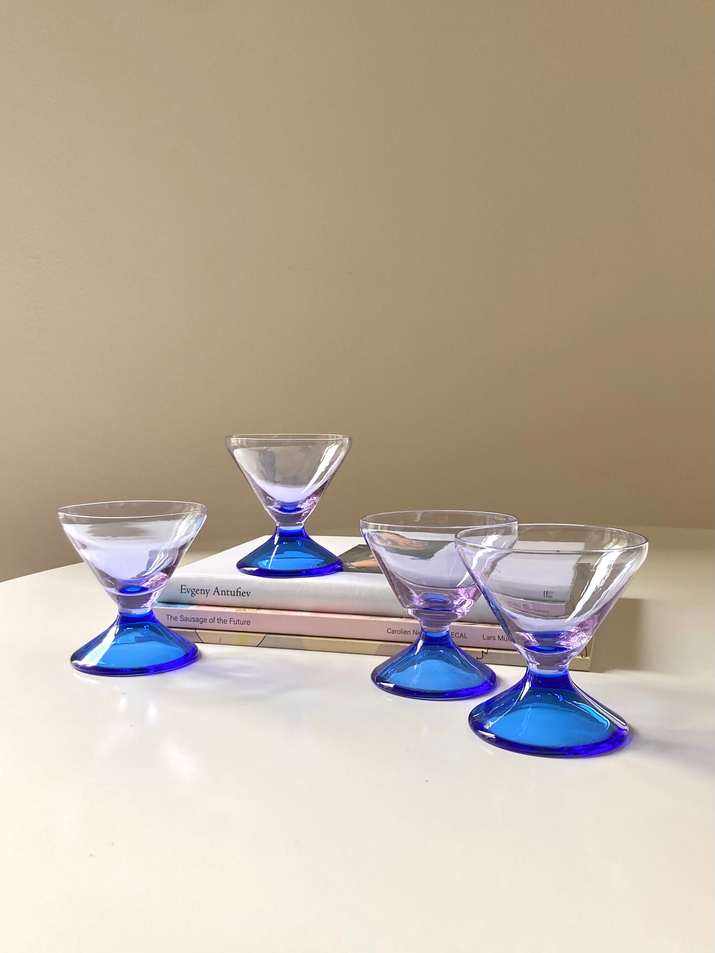 Set 4 coppette dessert blu e viola