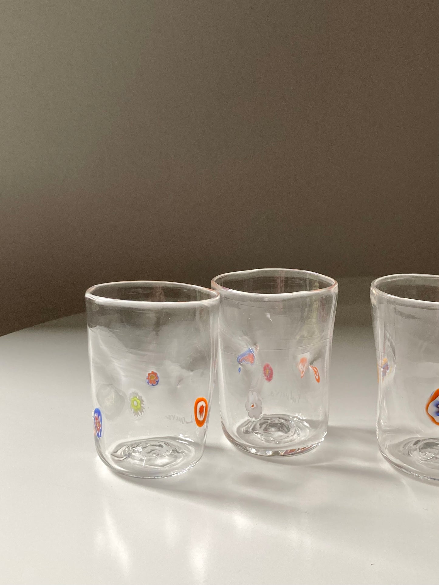 Set di 4 bicchieri in vetro di Murano